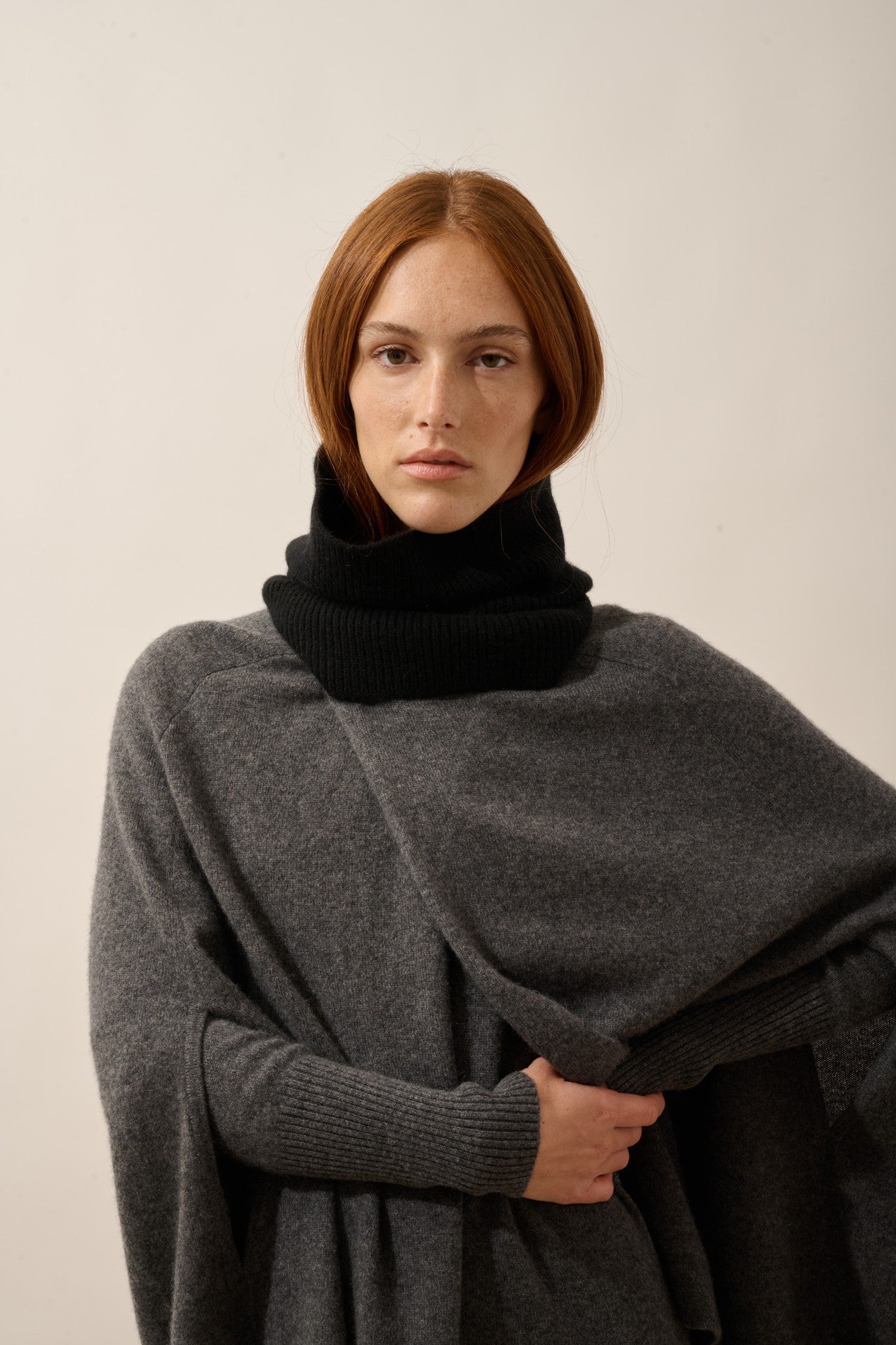 sofia tour de cou 6 fils noir 100% cachemire