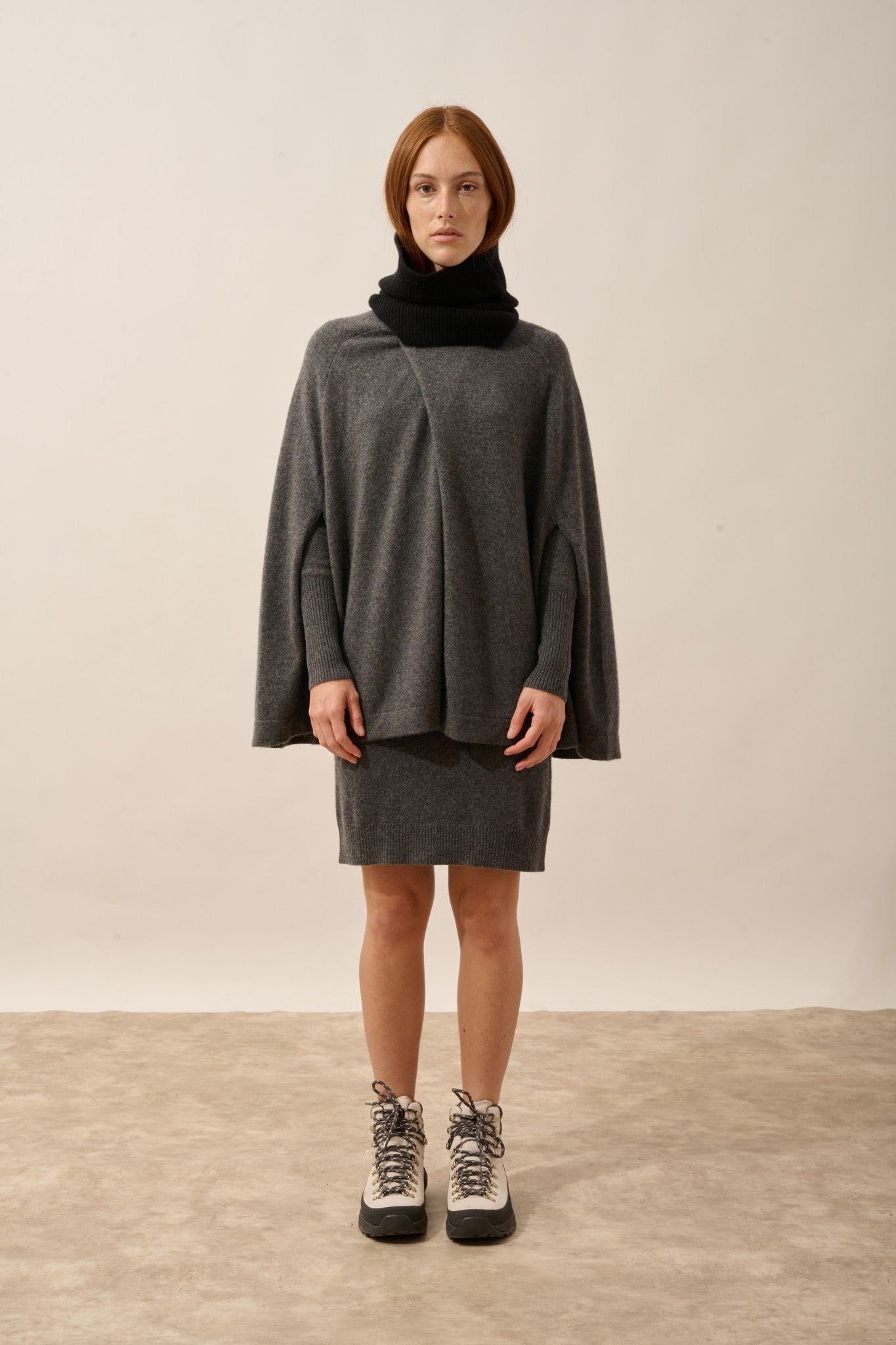 sofia tour de cou 6 fils noir 100% cachemire