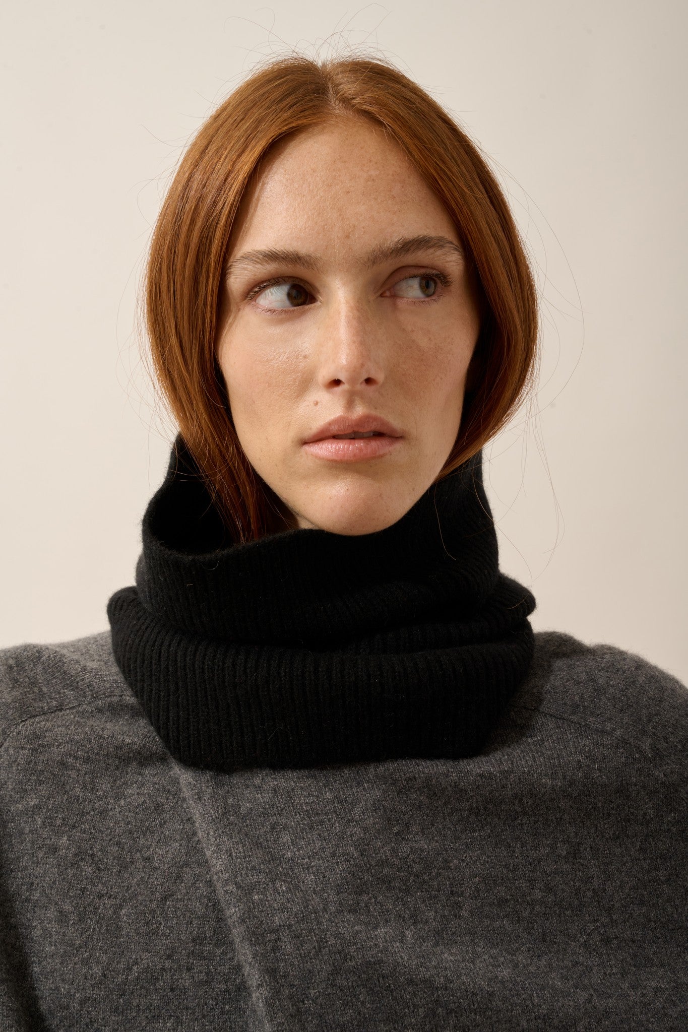 sofia tour de cou 6 fils noir 100% cachemire