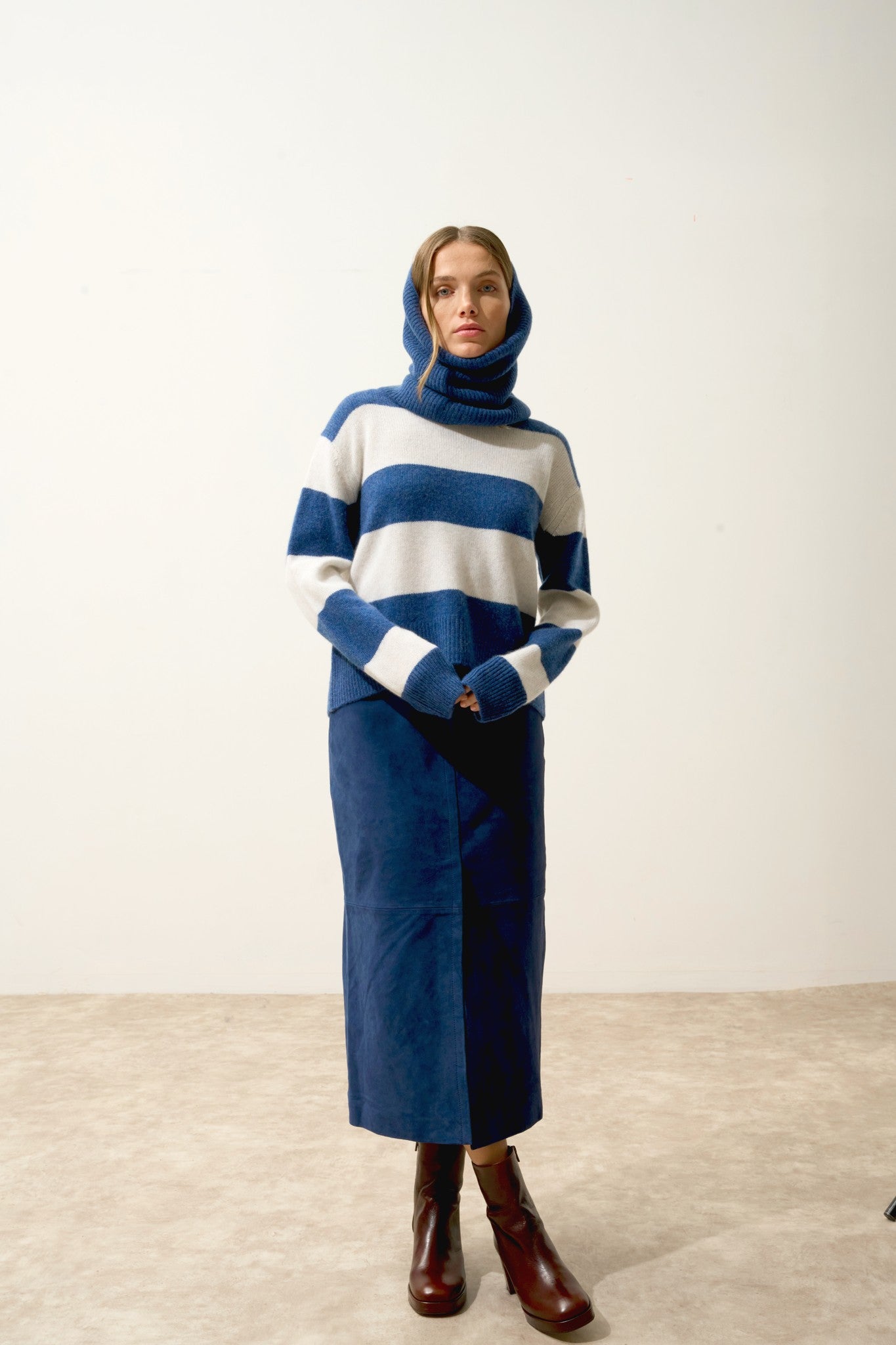 sofia tour de cou 6 fils ocean chiné 100% cachemire