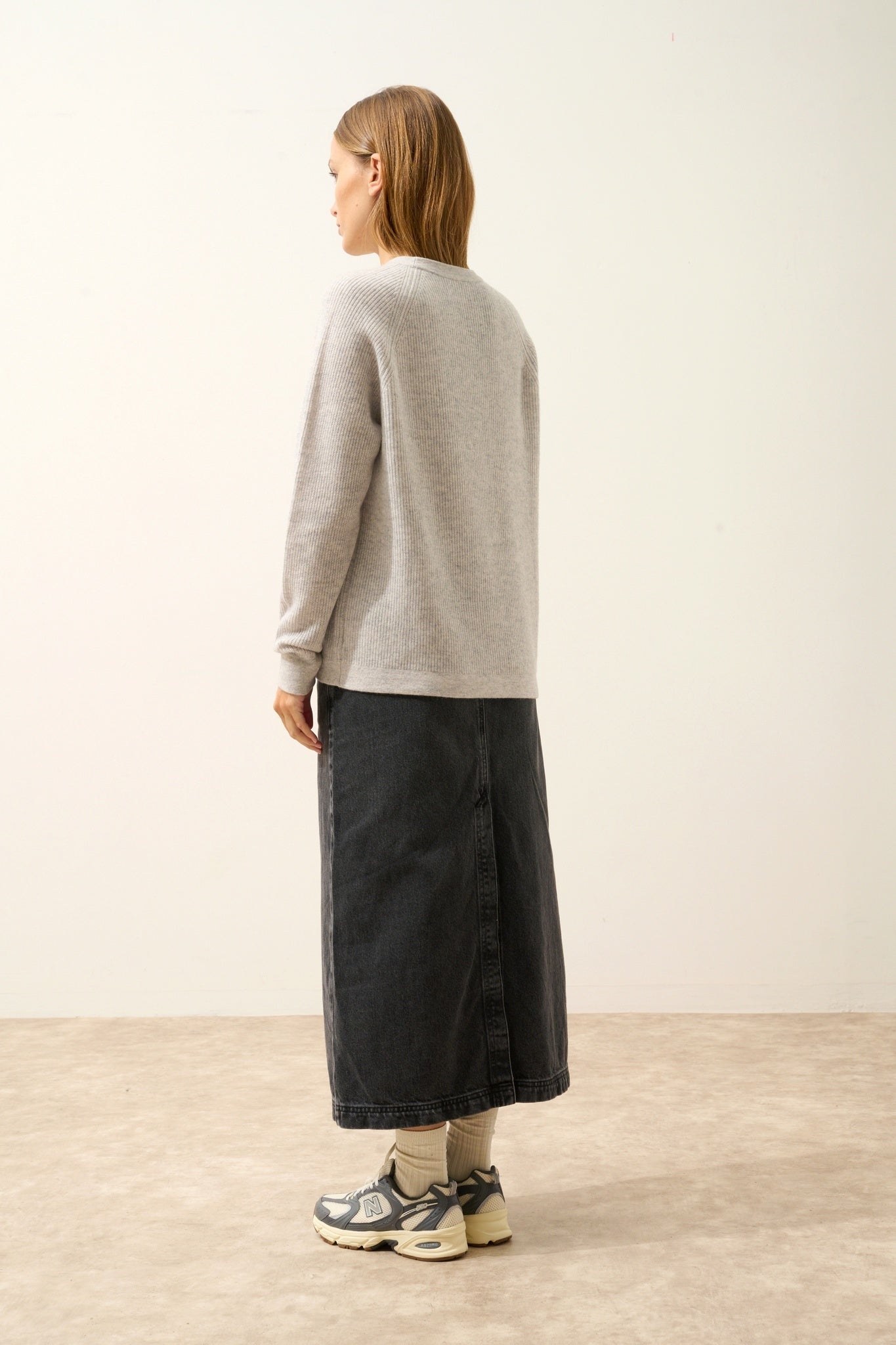 SOLAYA pull col rond glacier chiné