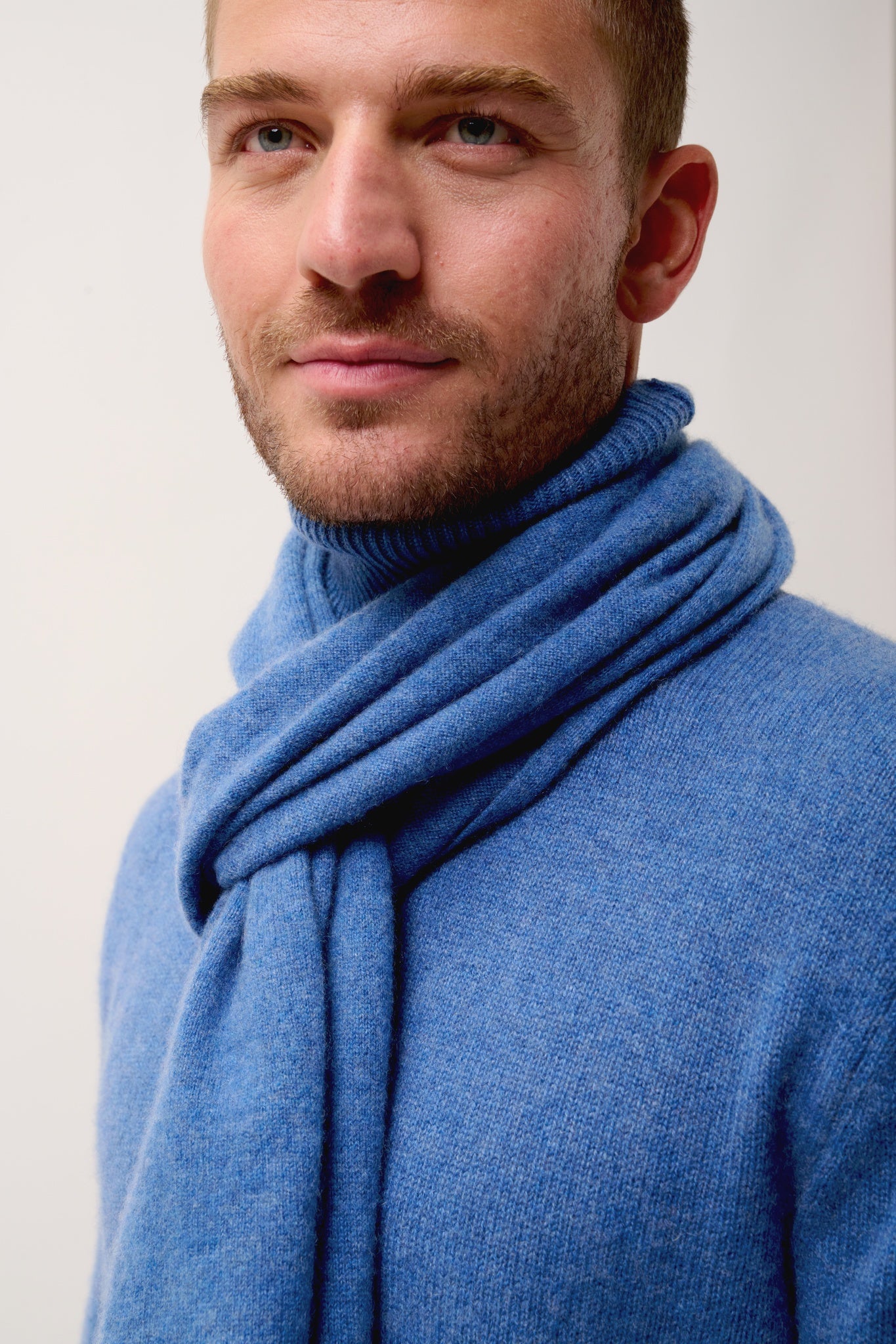 SPENCER écharpe  bleu denim