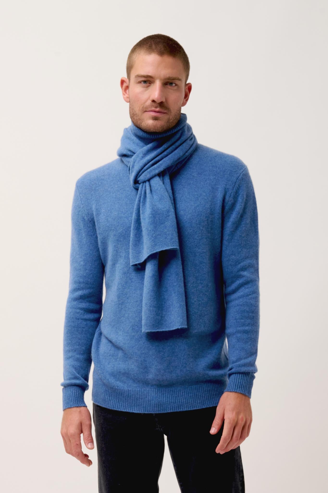 SPENCER écharpe  bleu denim