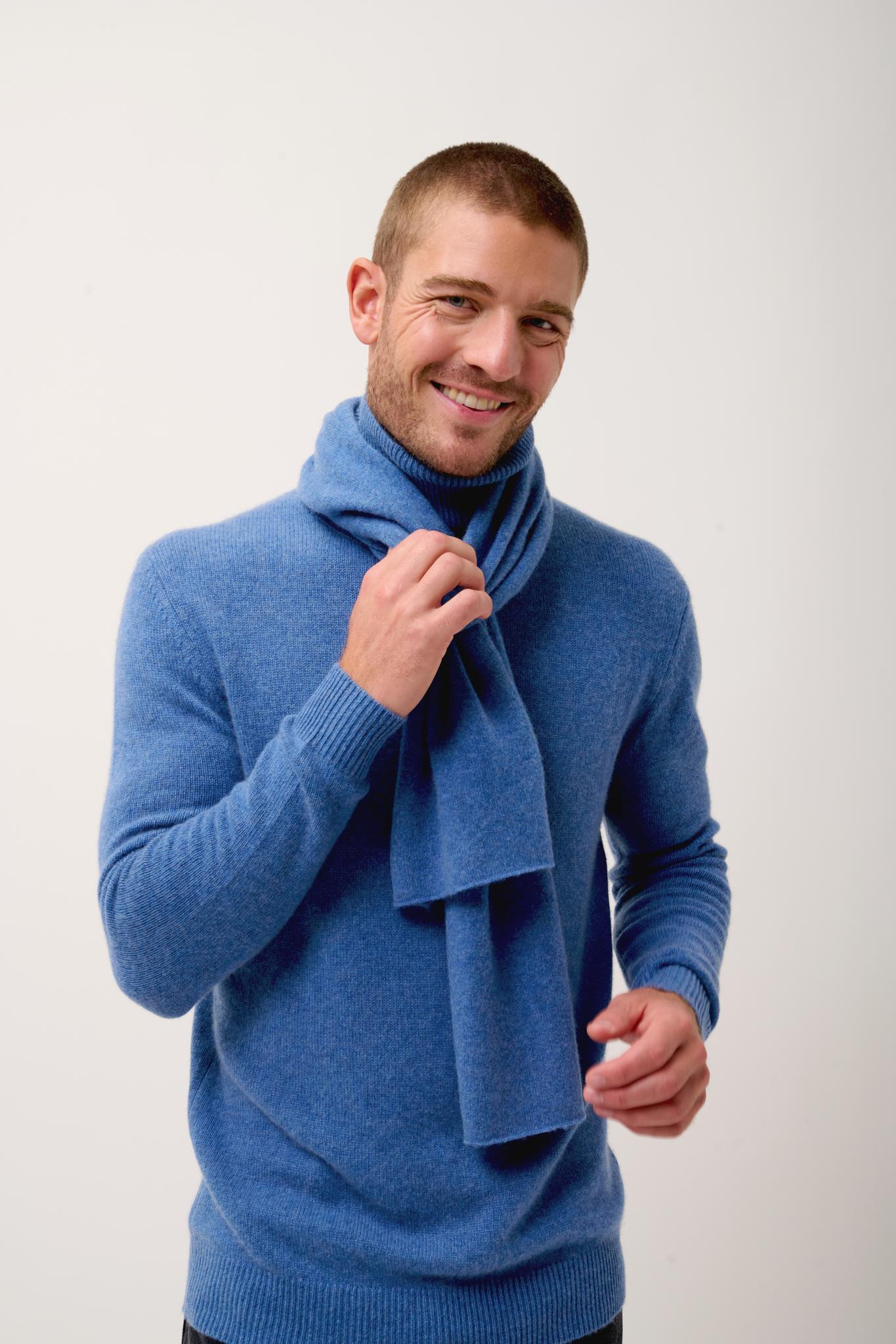 SPENCER écharpe  bleu denim