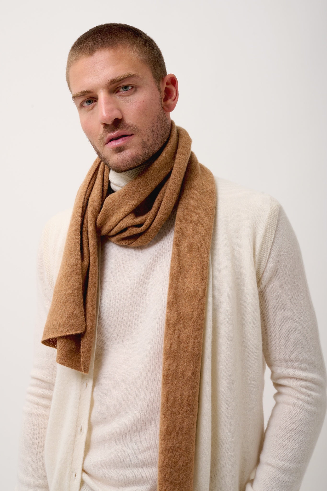 SPENCER écharpe  noisette