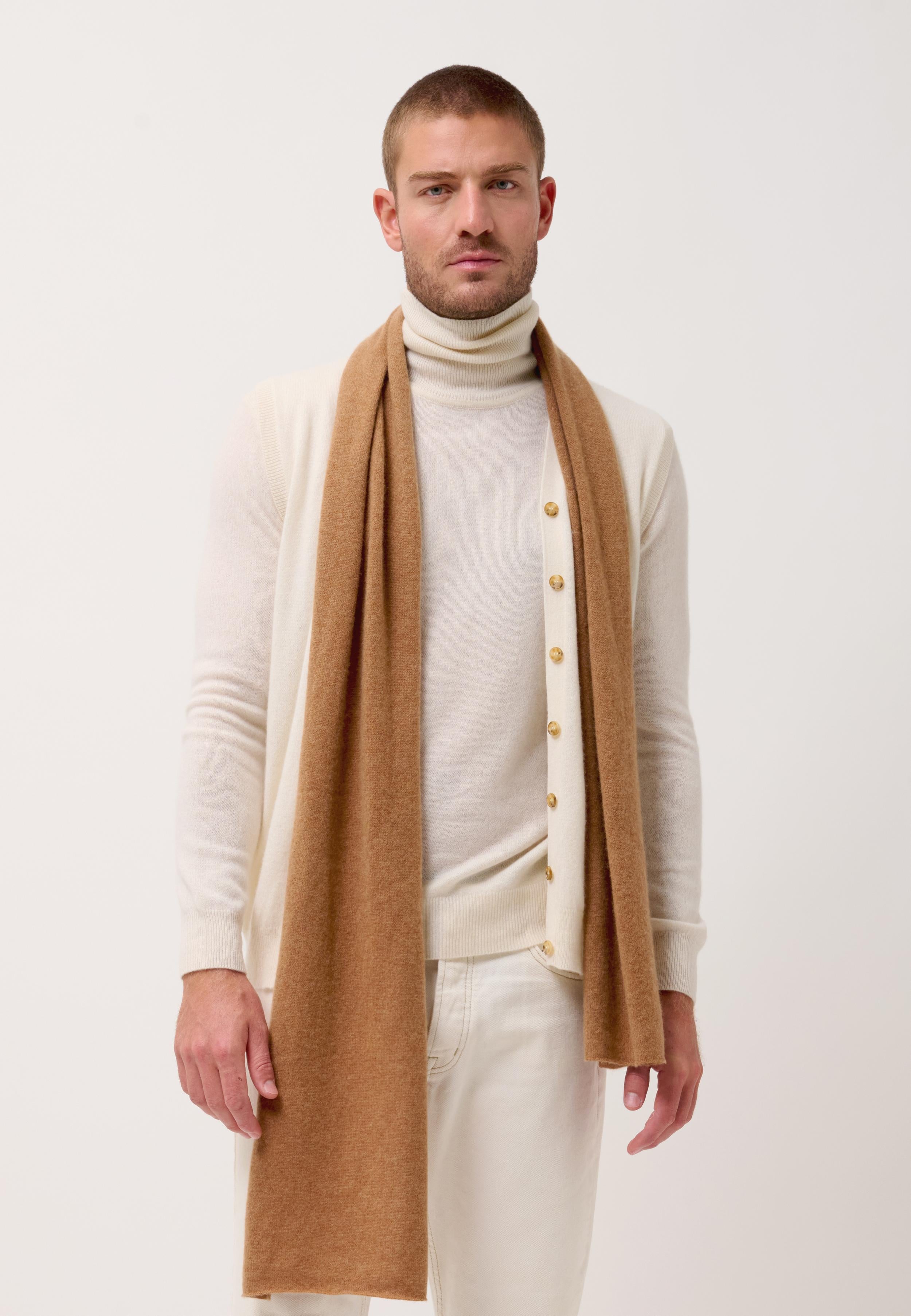 SPENCER hazelnut scarf 100% cashmere