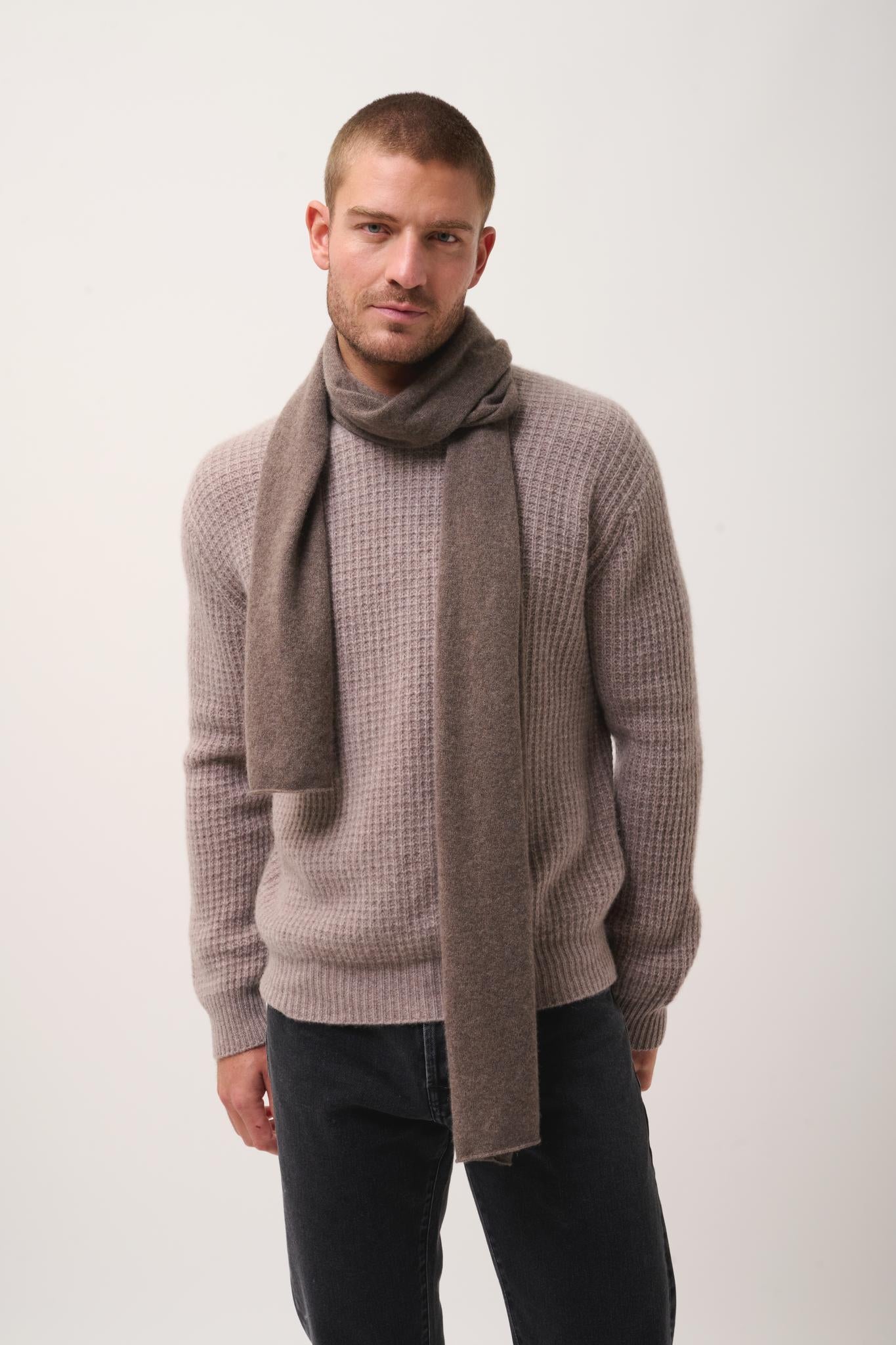 SPENCER écharpe  taupe chiné