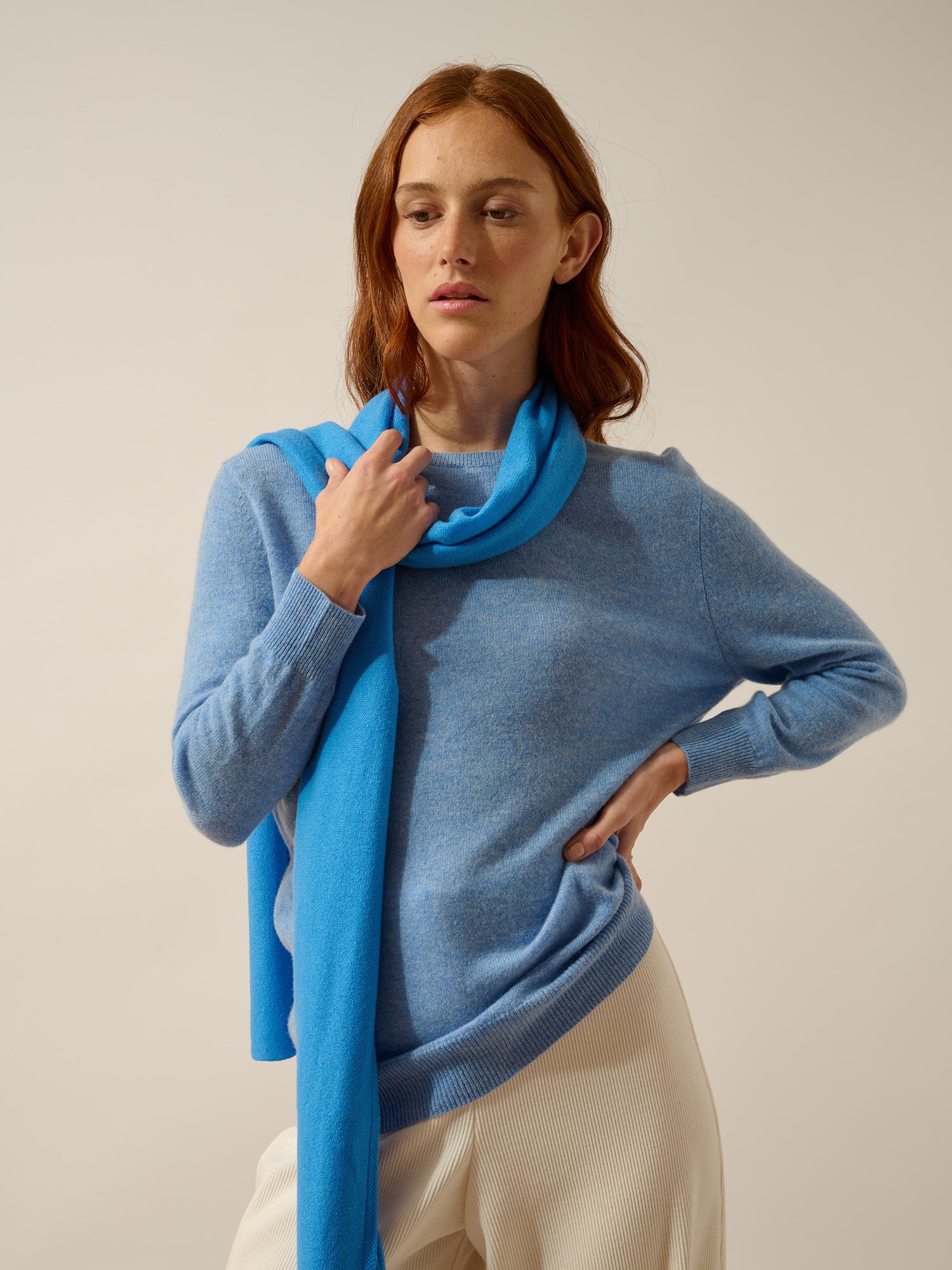 SPENCER écharpe bleuet