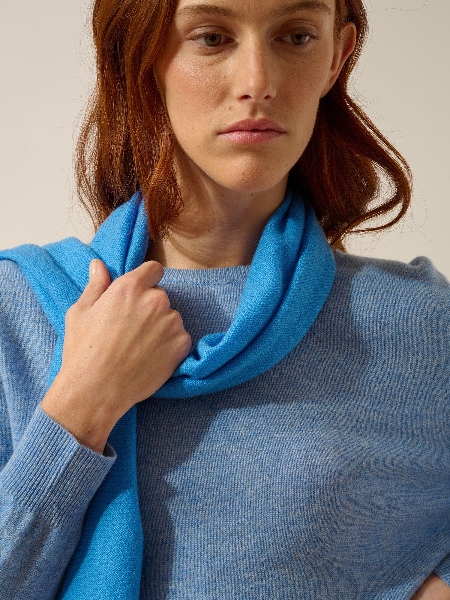 spencer écharpe bleuet