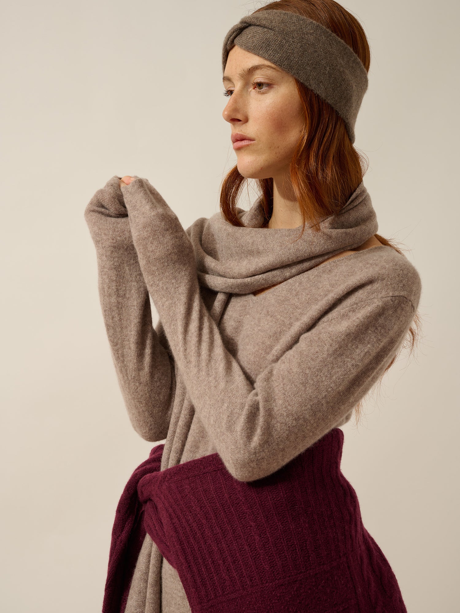 SPENCER écharpe caribou chiné