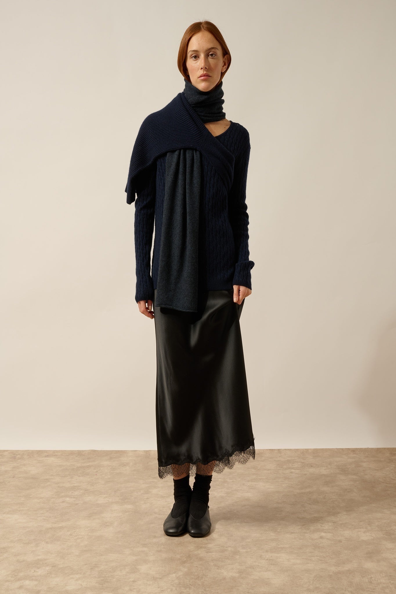 SPENCER écharpe caviar