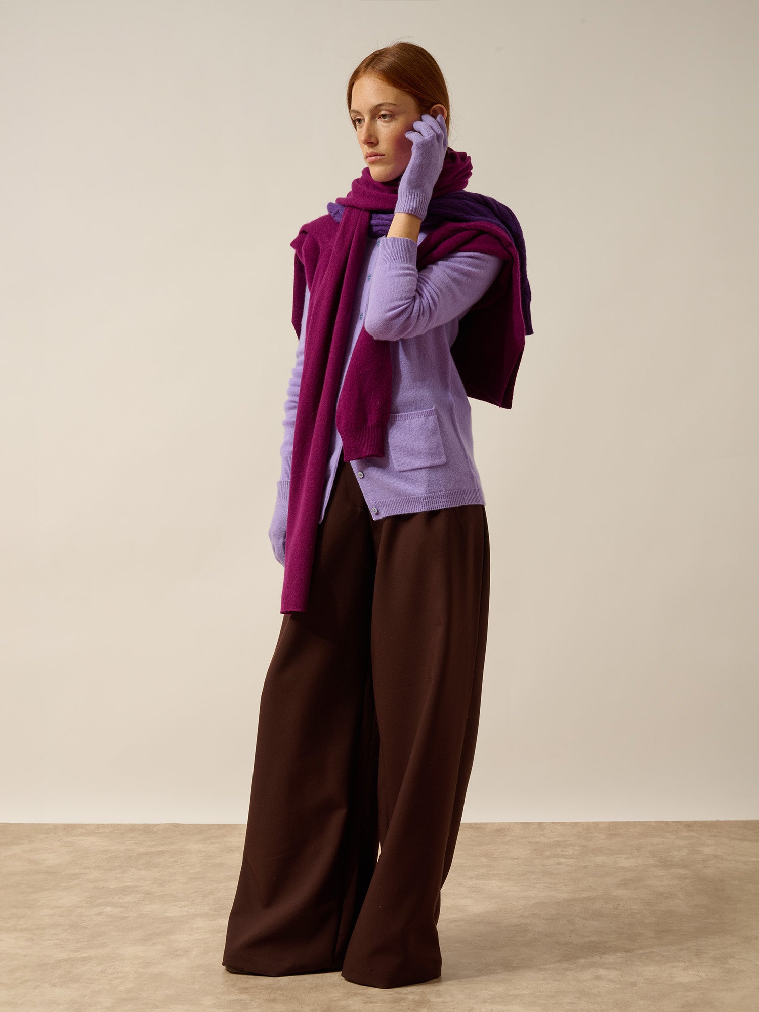 SPENCER écharpe prune