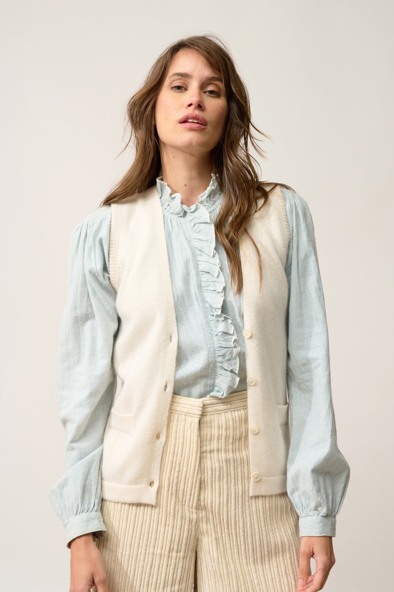 STEFAN cardigan col v neige