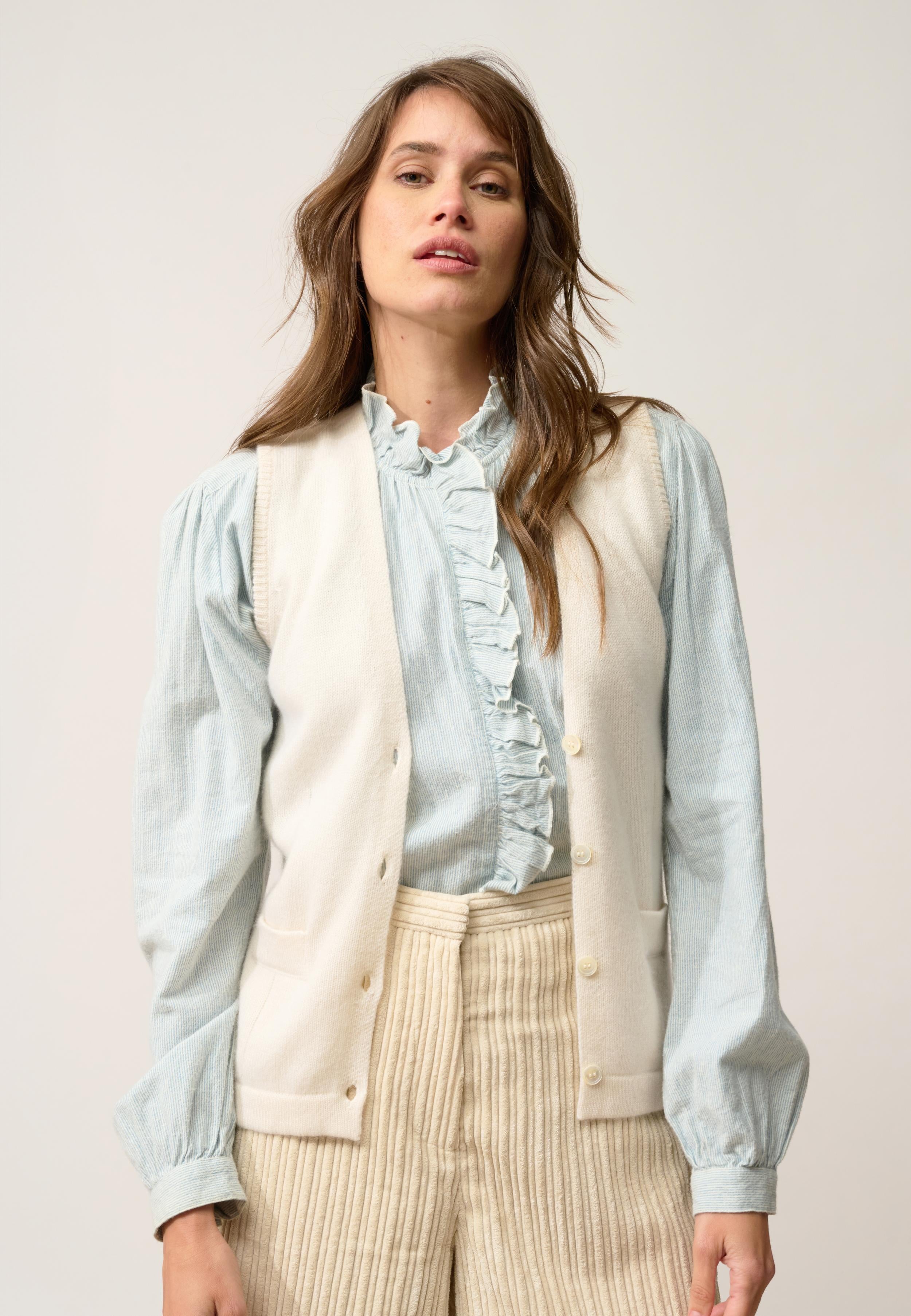 STEFAN cardigan col v neige
