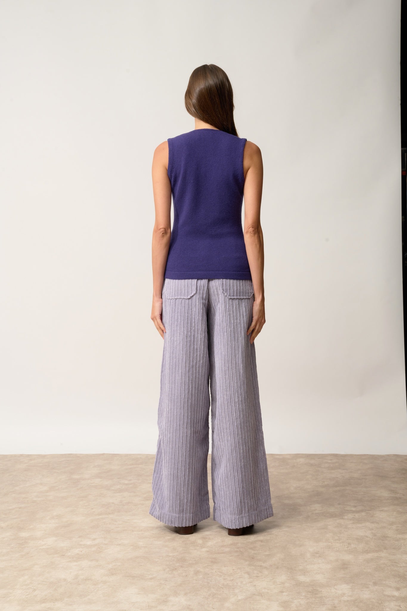 STEFAN cardigan col v purple