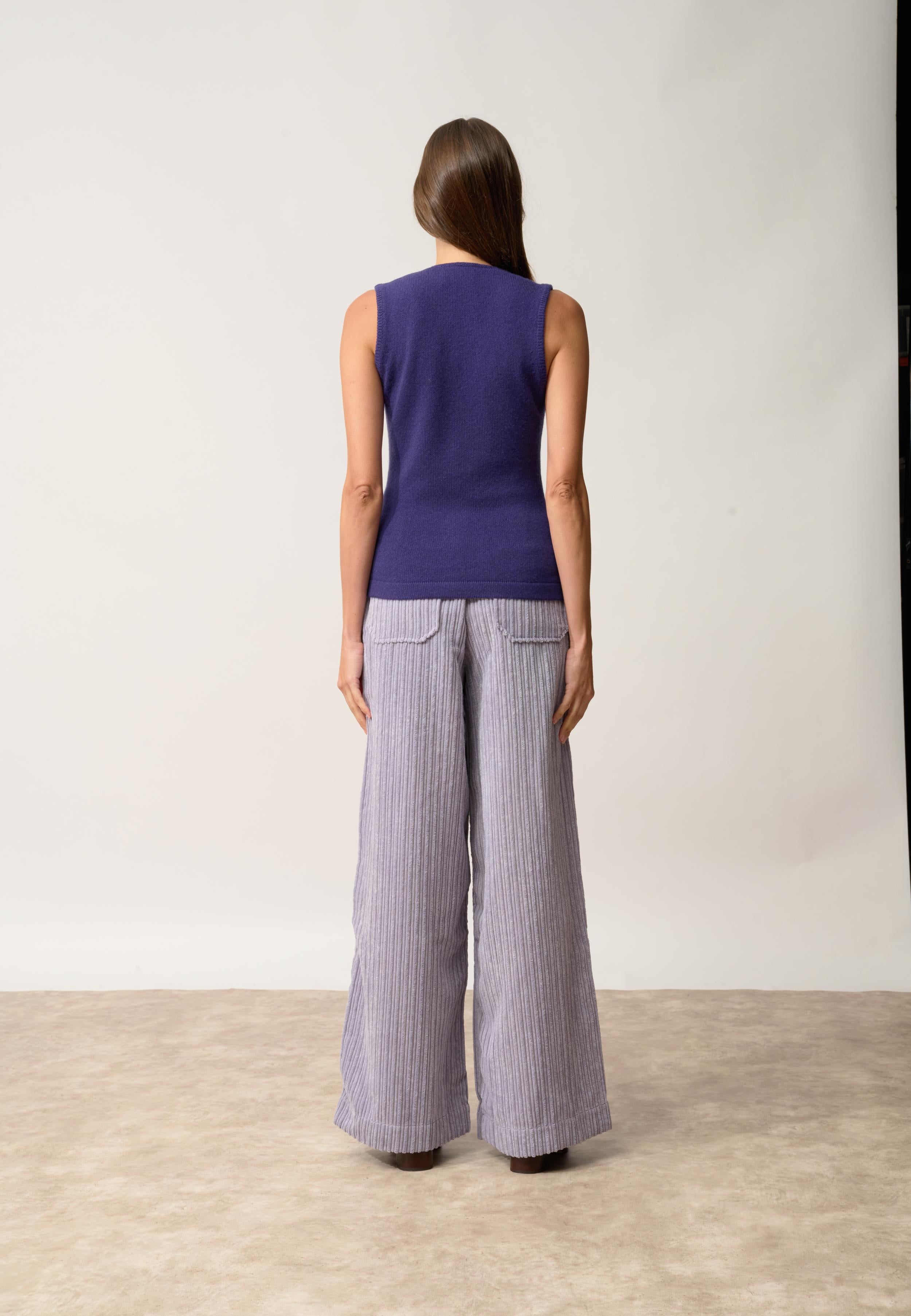 STEFAN cardigan col v purple