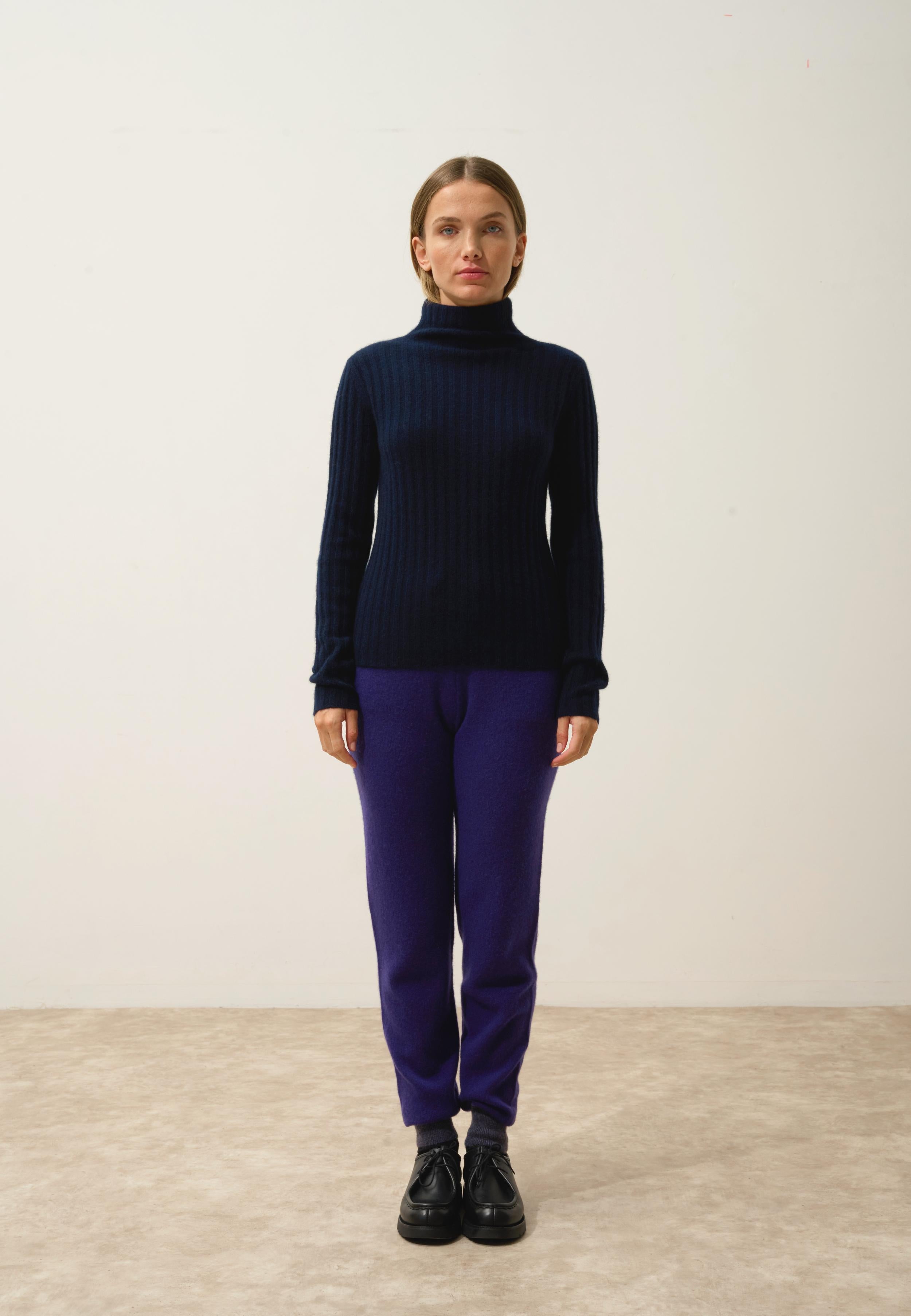 SUNNEVA pull col montant navy