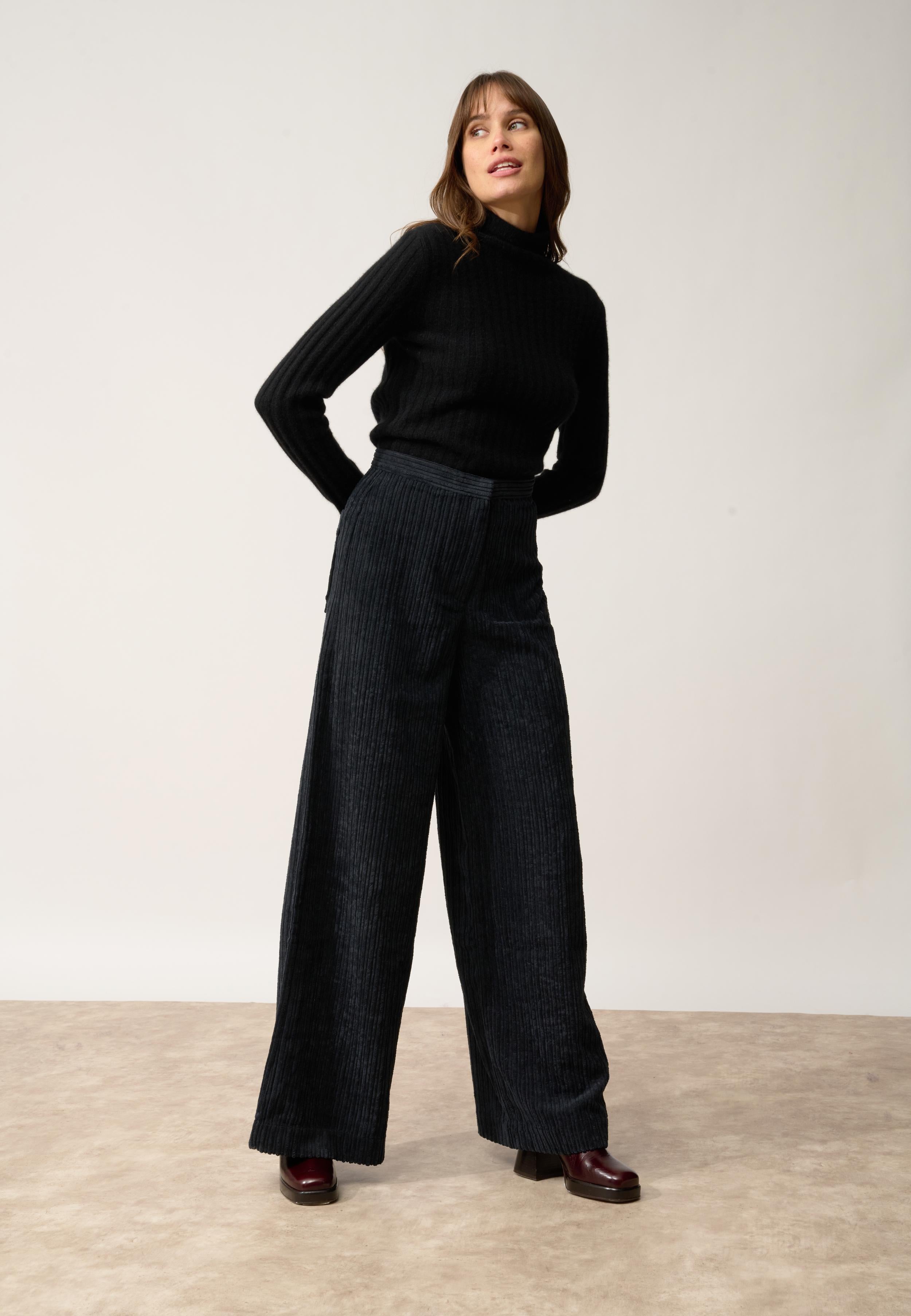 SUNNEVA pull col montant noir