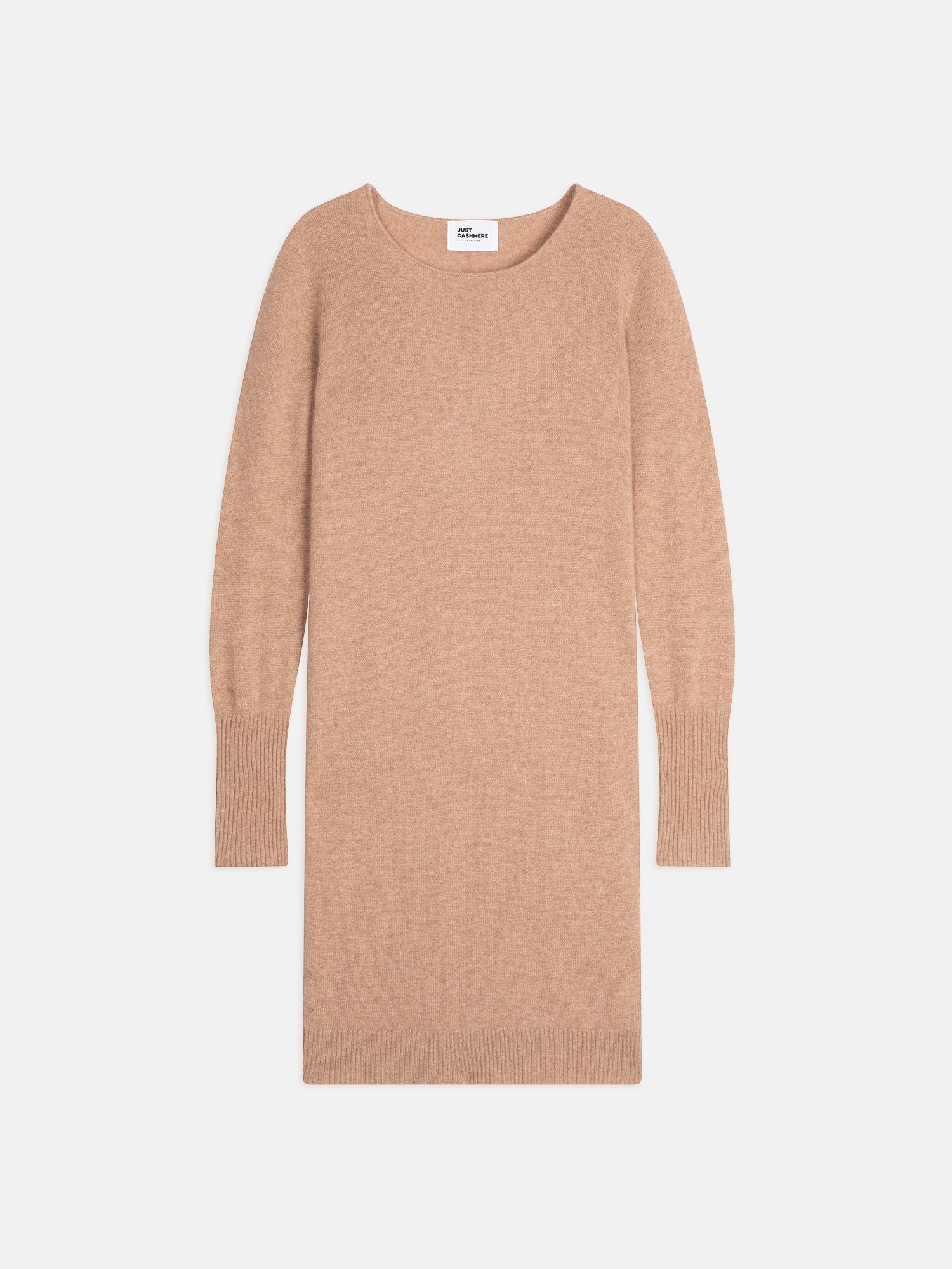 SUSAN robe col rond camel chiné