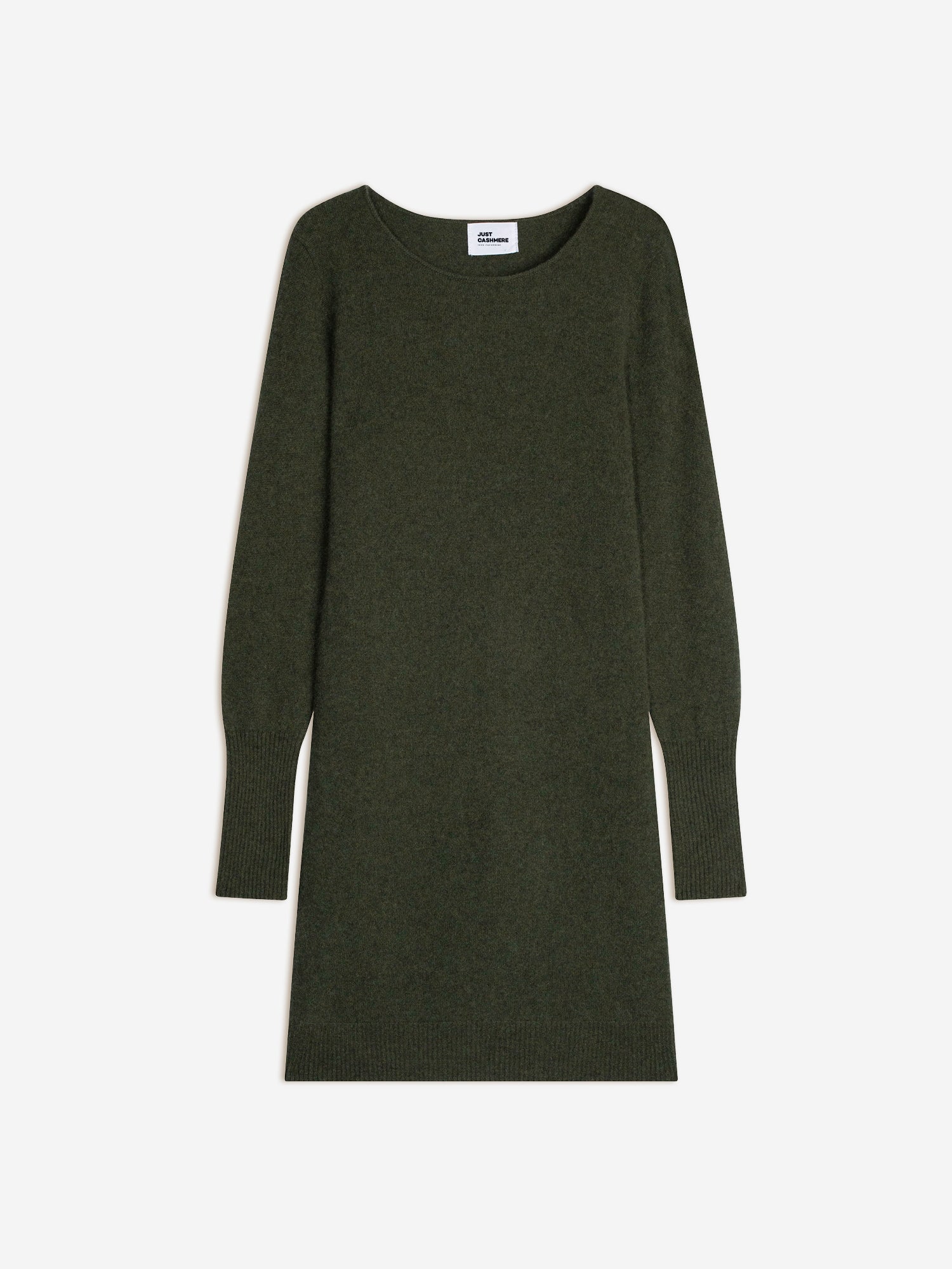 SUSAN robe col rond kaki chiné