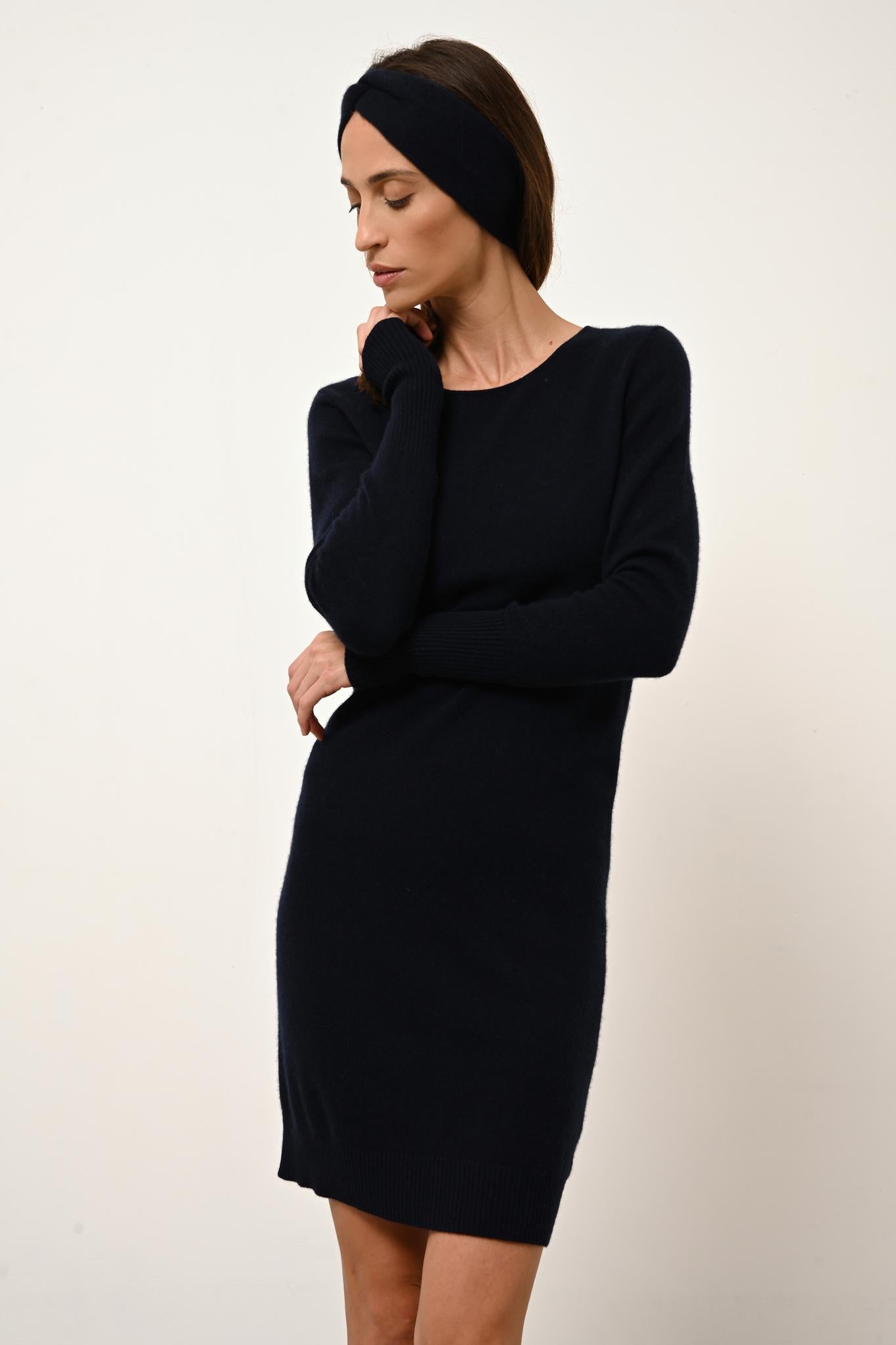 SUSAN robe col rond navy
