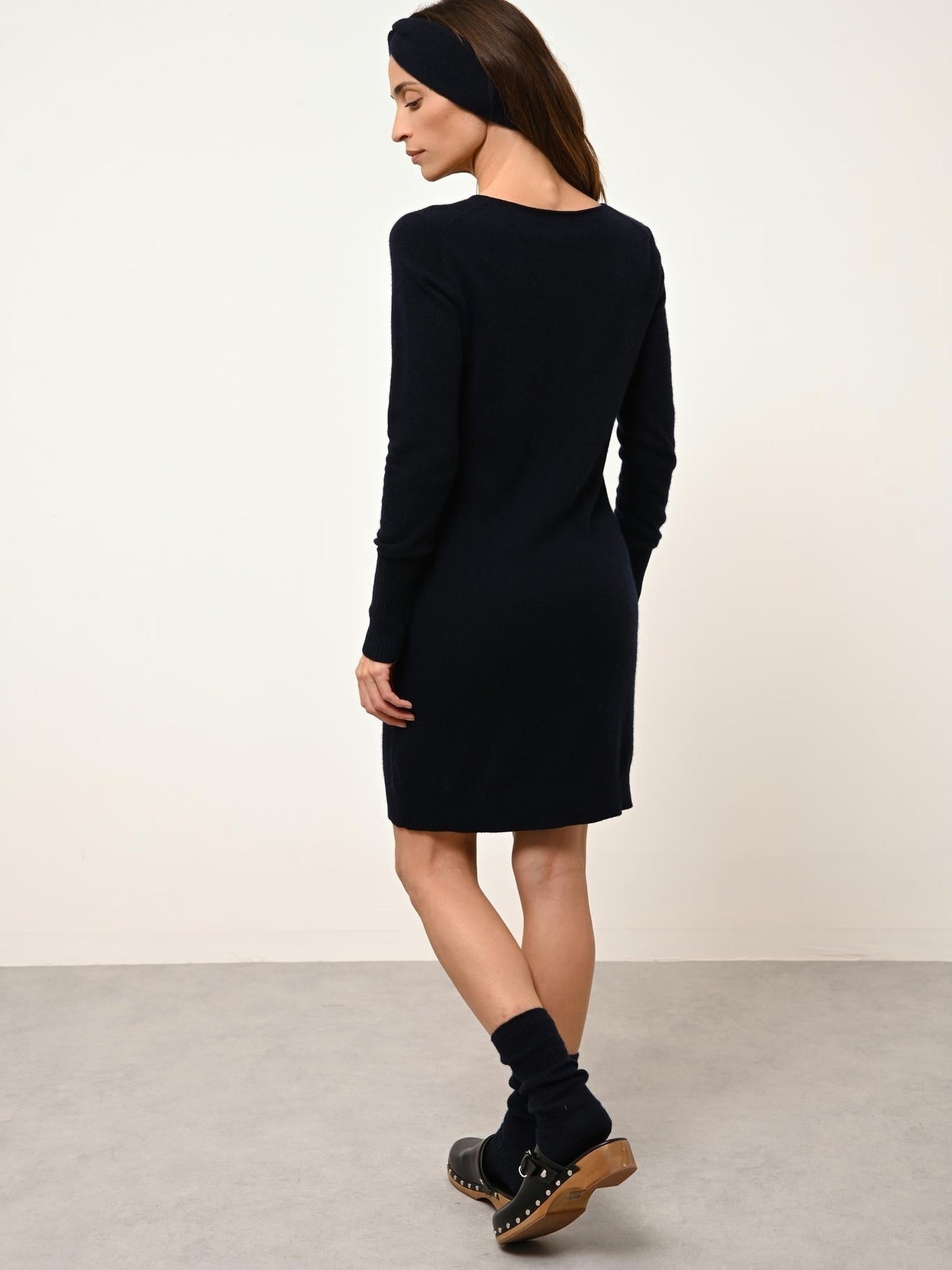 SUSAN robe col rond navy