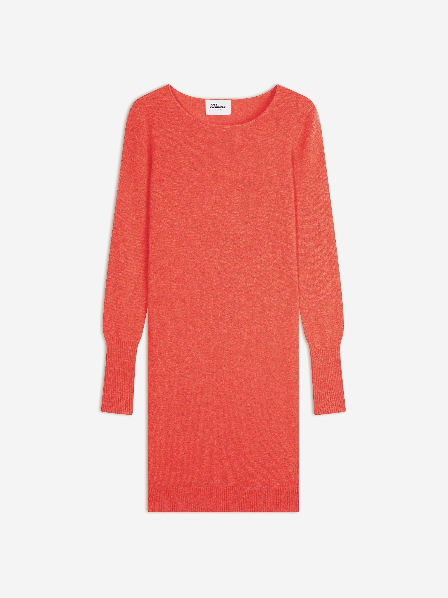 SUSAN robe col rond orange chiné