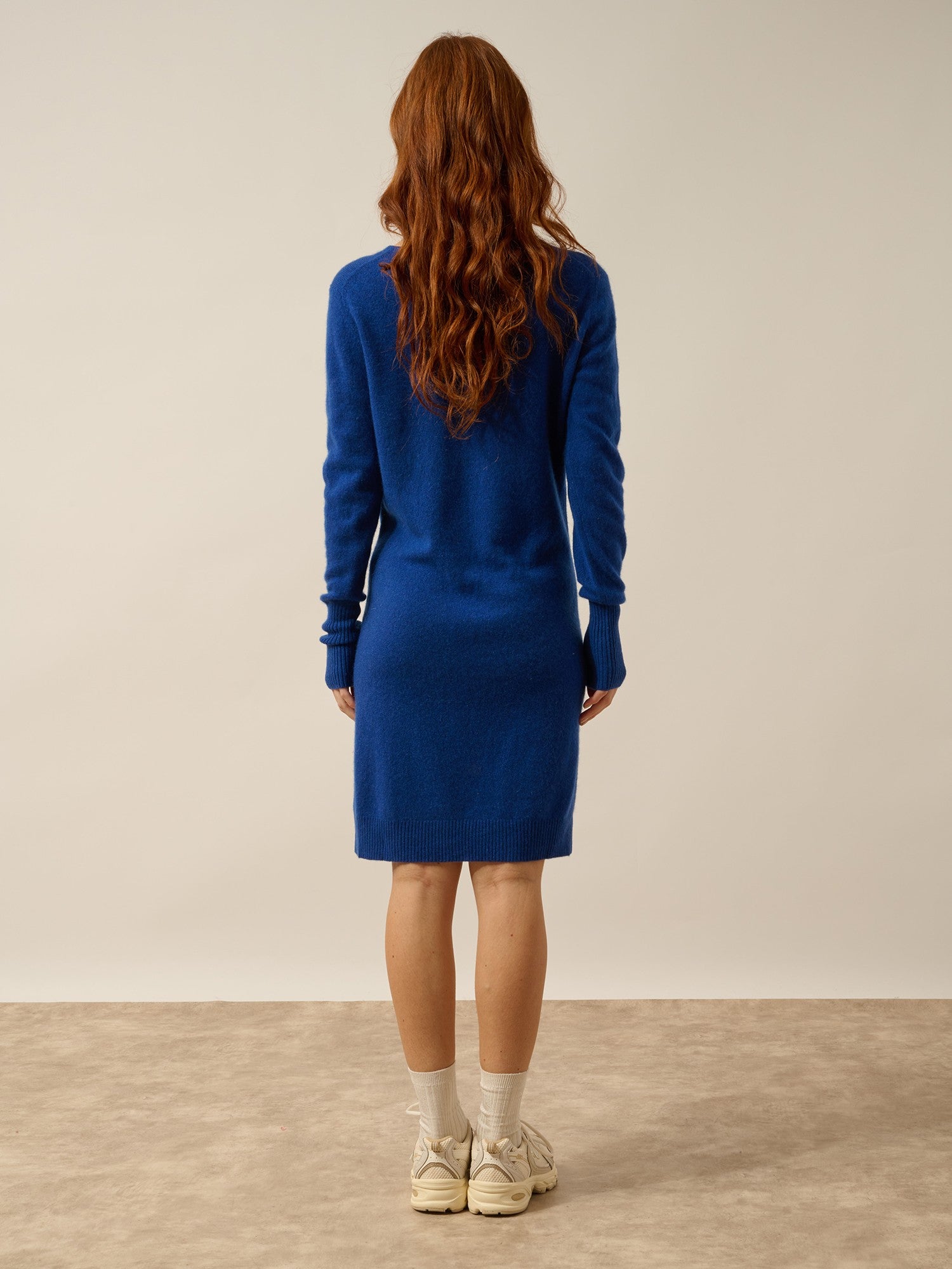 susan robe col rond outremer