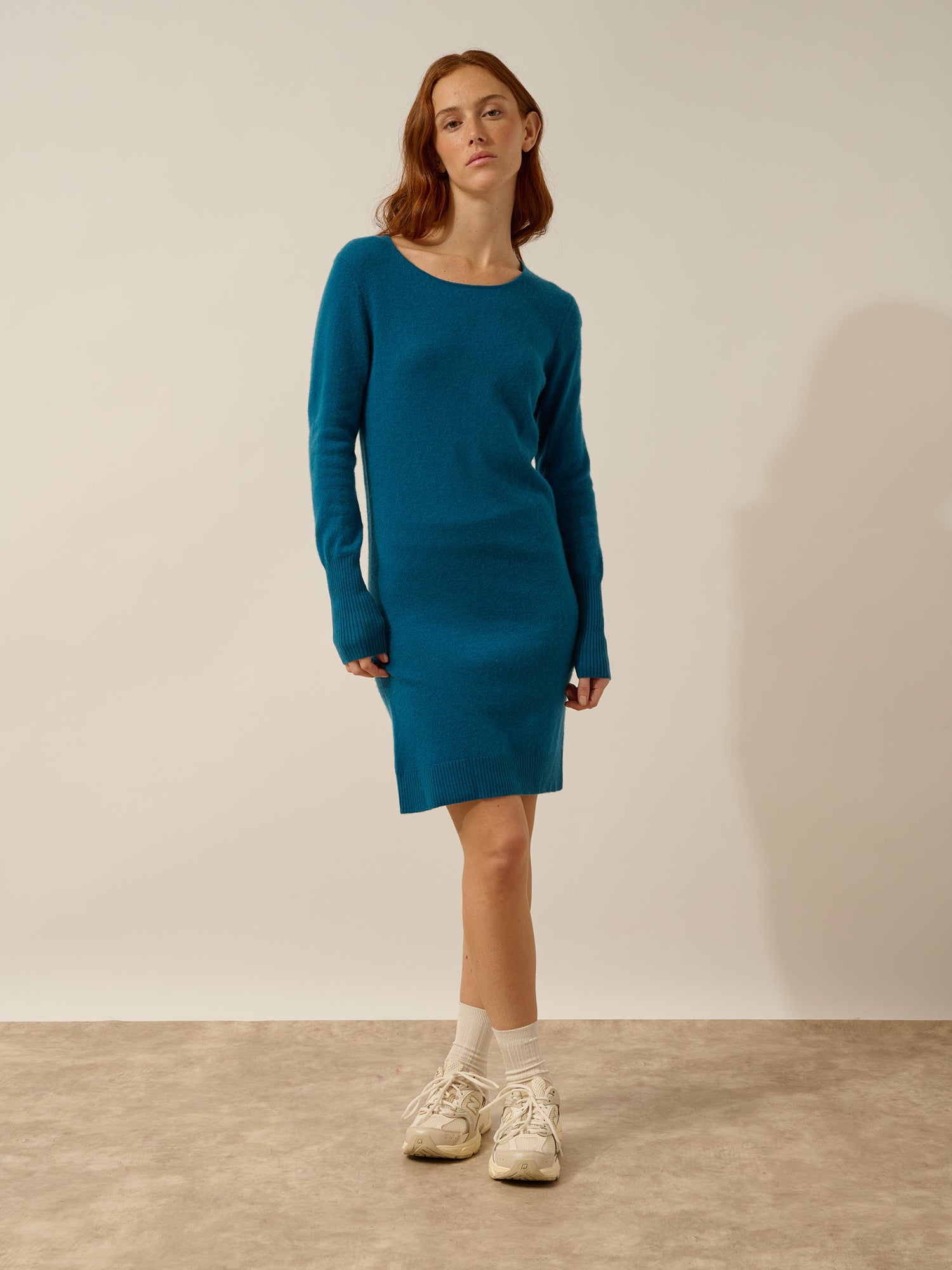 SUSAN robe col rond paon