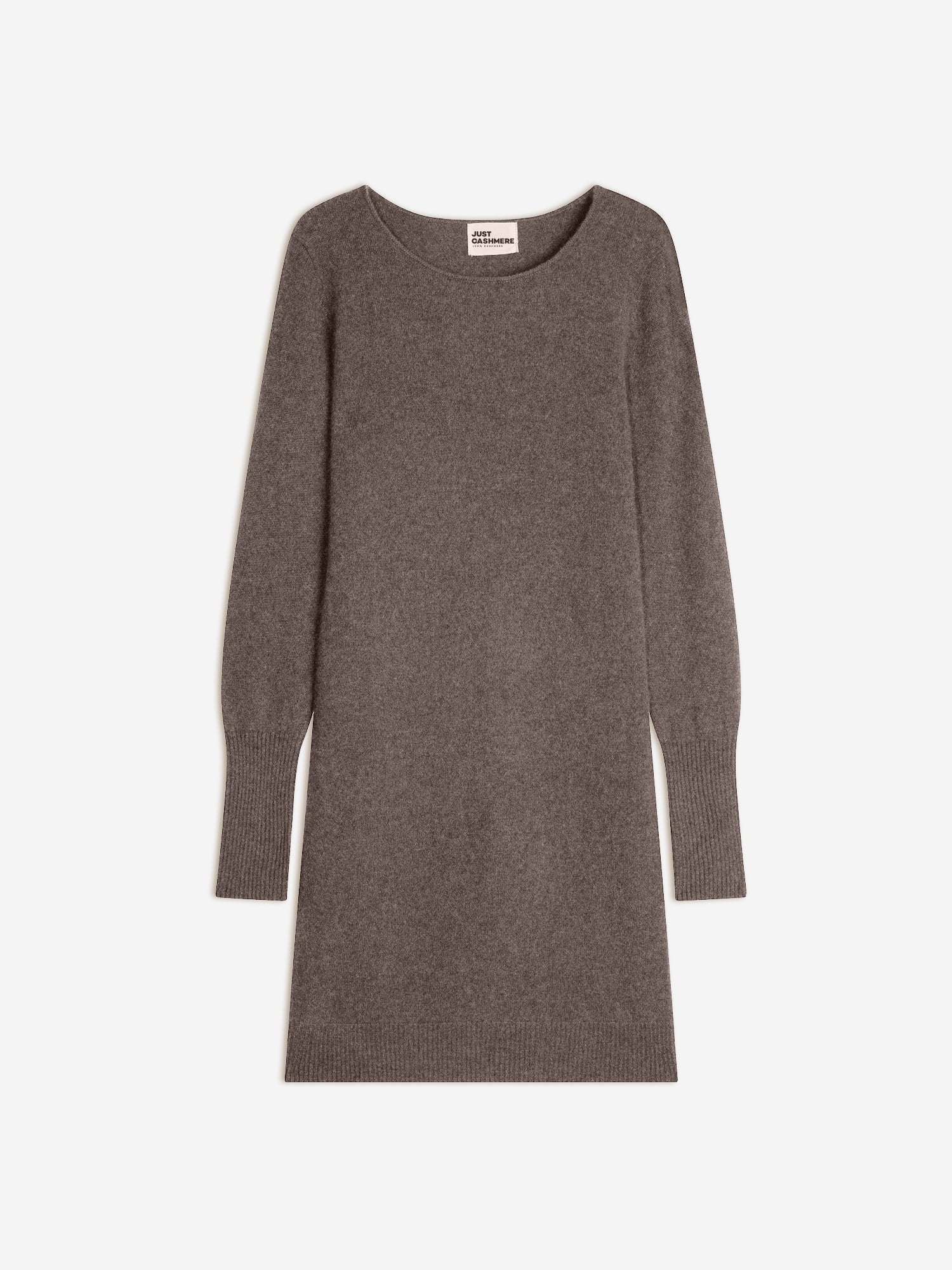 SUSAN robe col rond taupe chiné