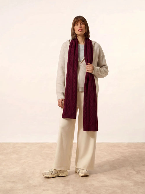 AELITH Scarf 4 Ply Burgundy
