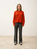 LAVINIA Pull Col Rond 4 Fils Tomate