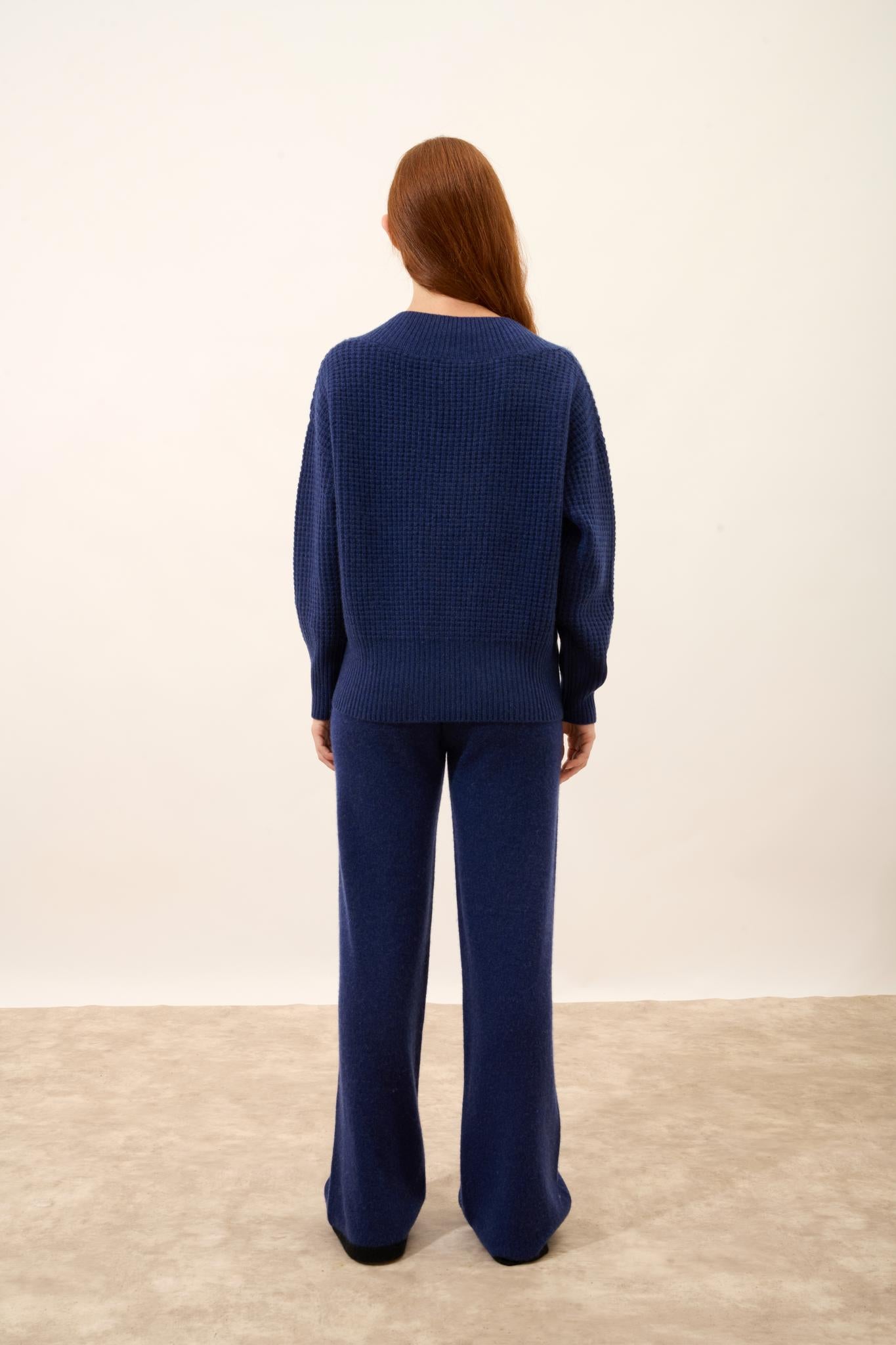 TACNA pull col v bleu nuit