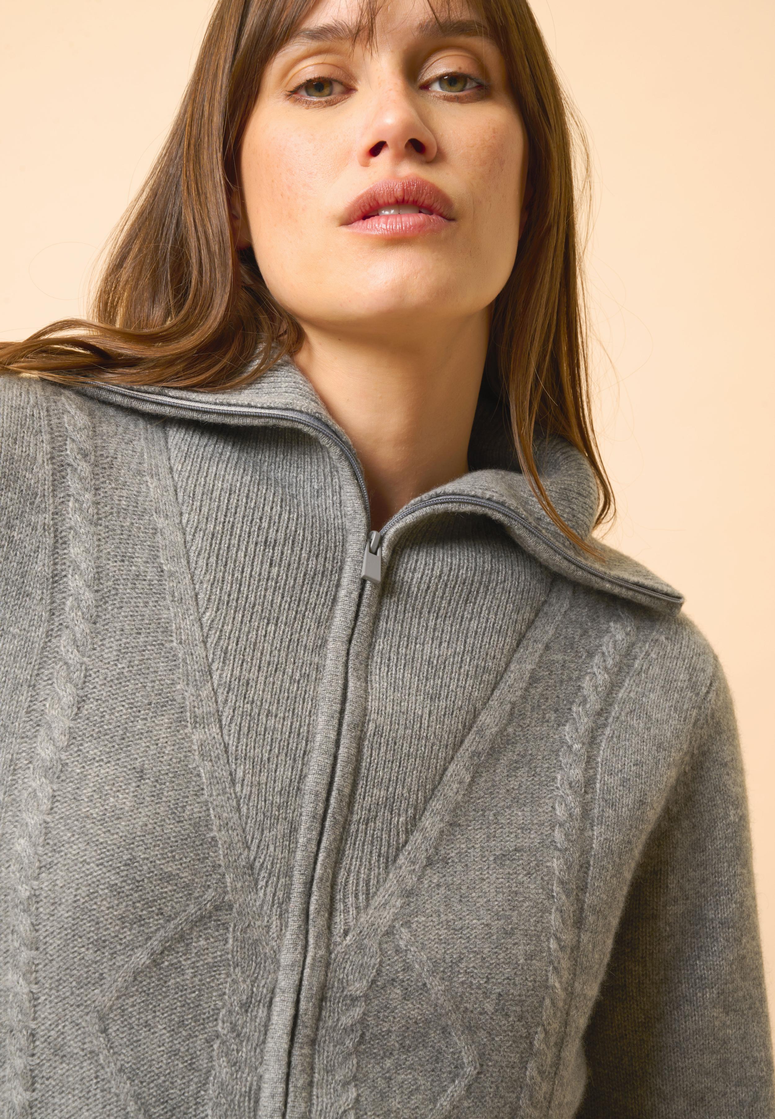 TALARA gilet col camionneur flanelle chiné