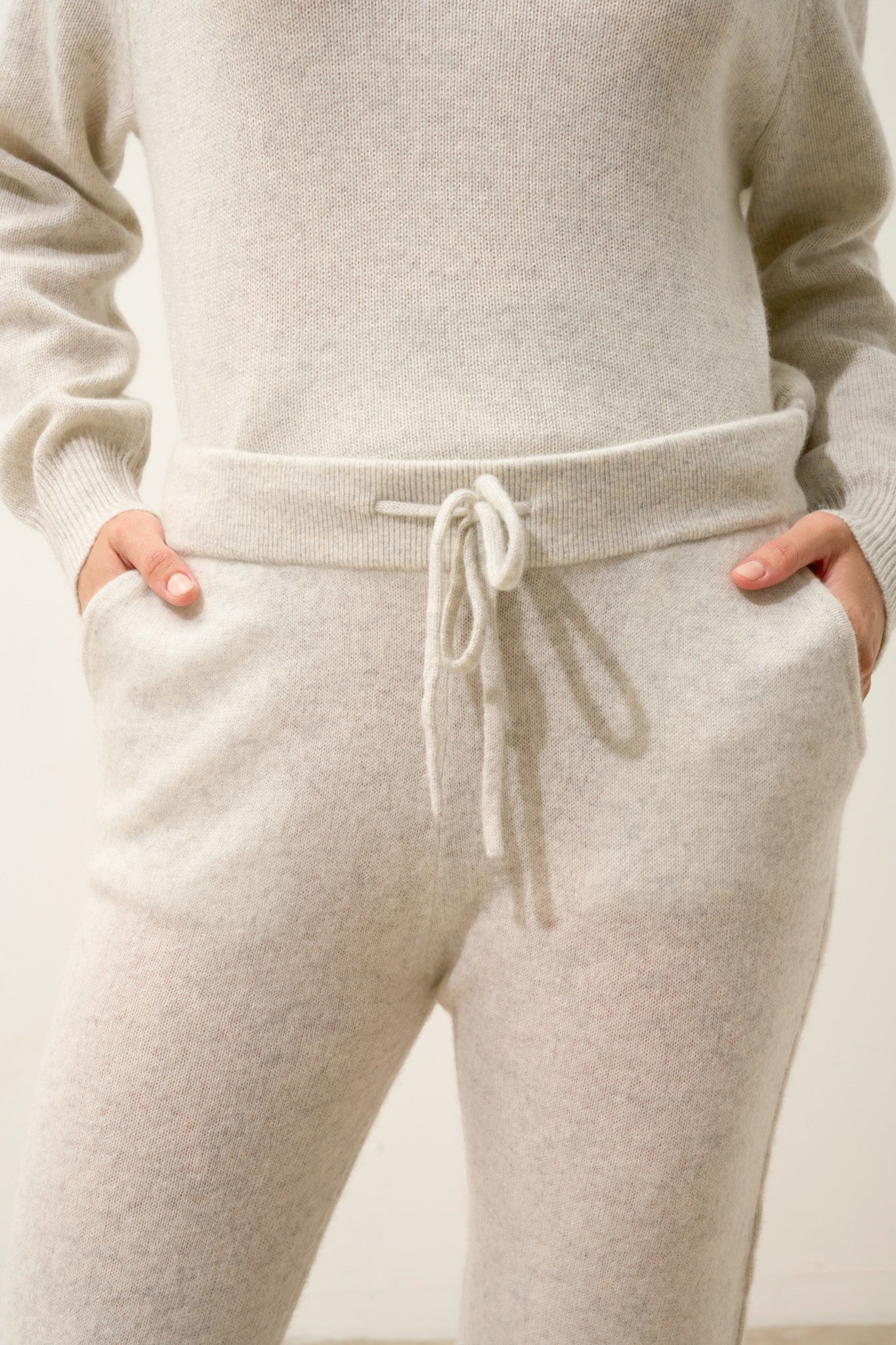 talia jogging gris perle chiné 100% cachemire