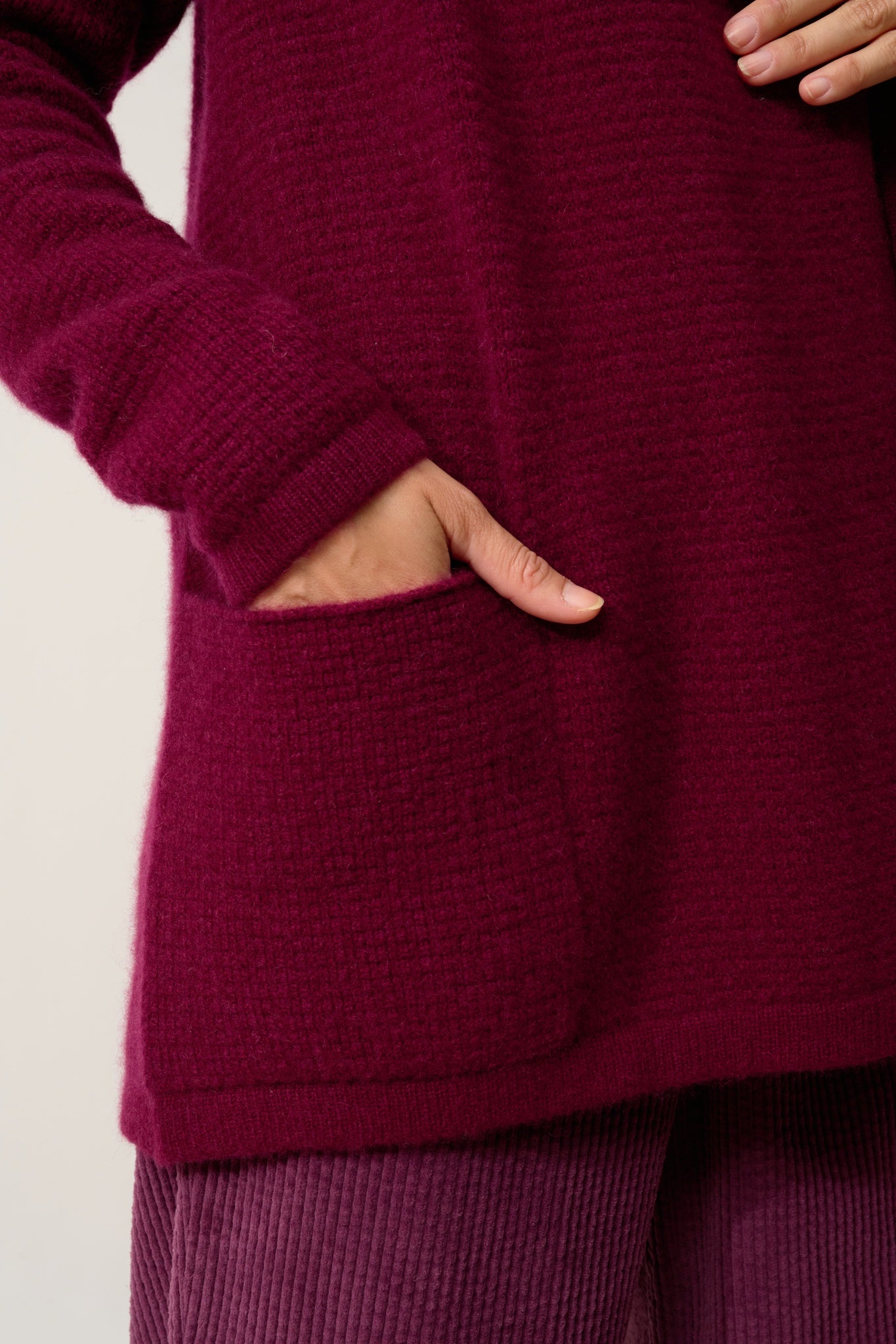 TARAPOTO veste col châle bordeaux