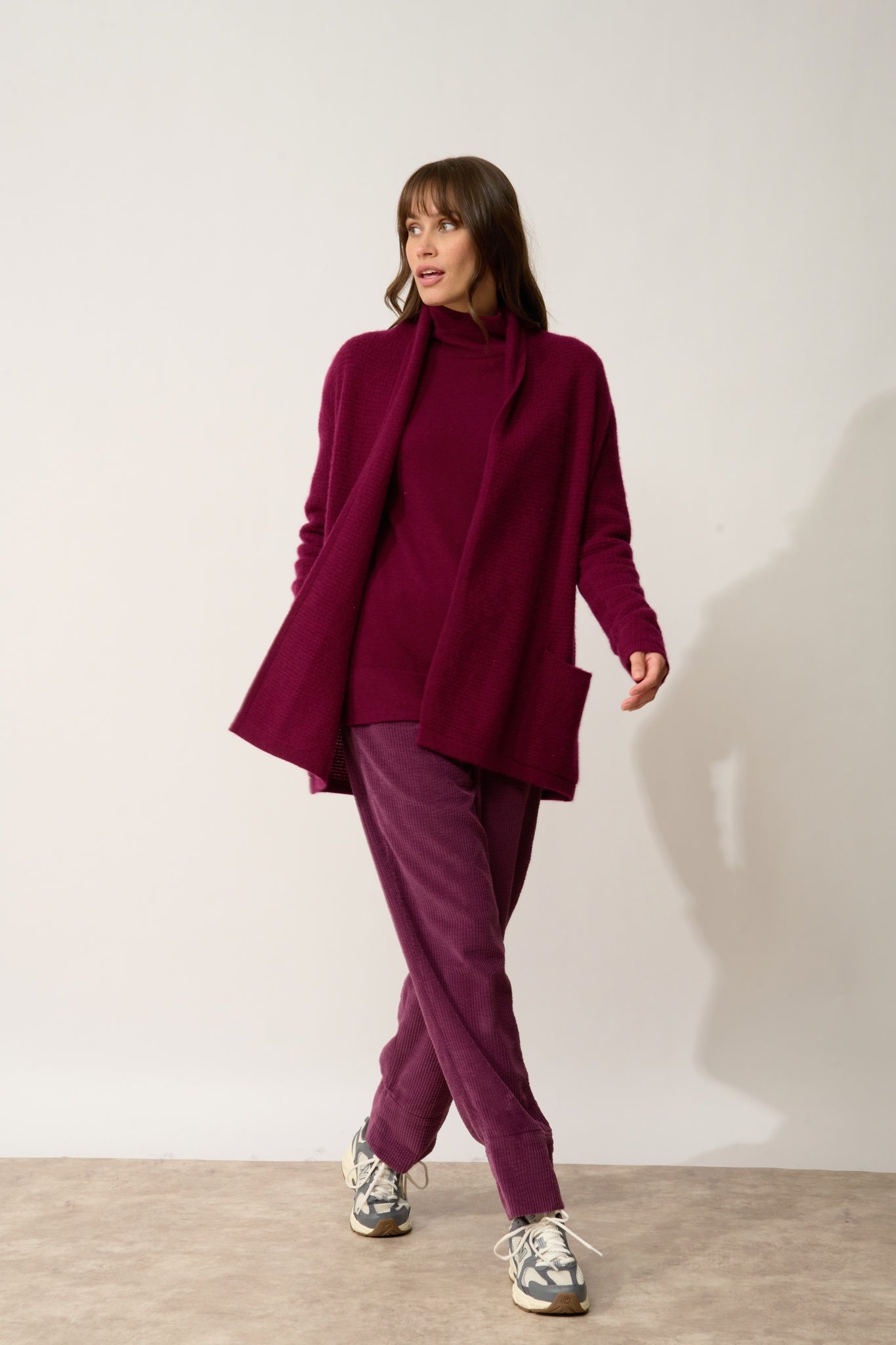 TARAPOTO veste col châle bordeaux