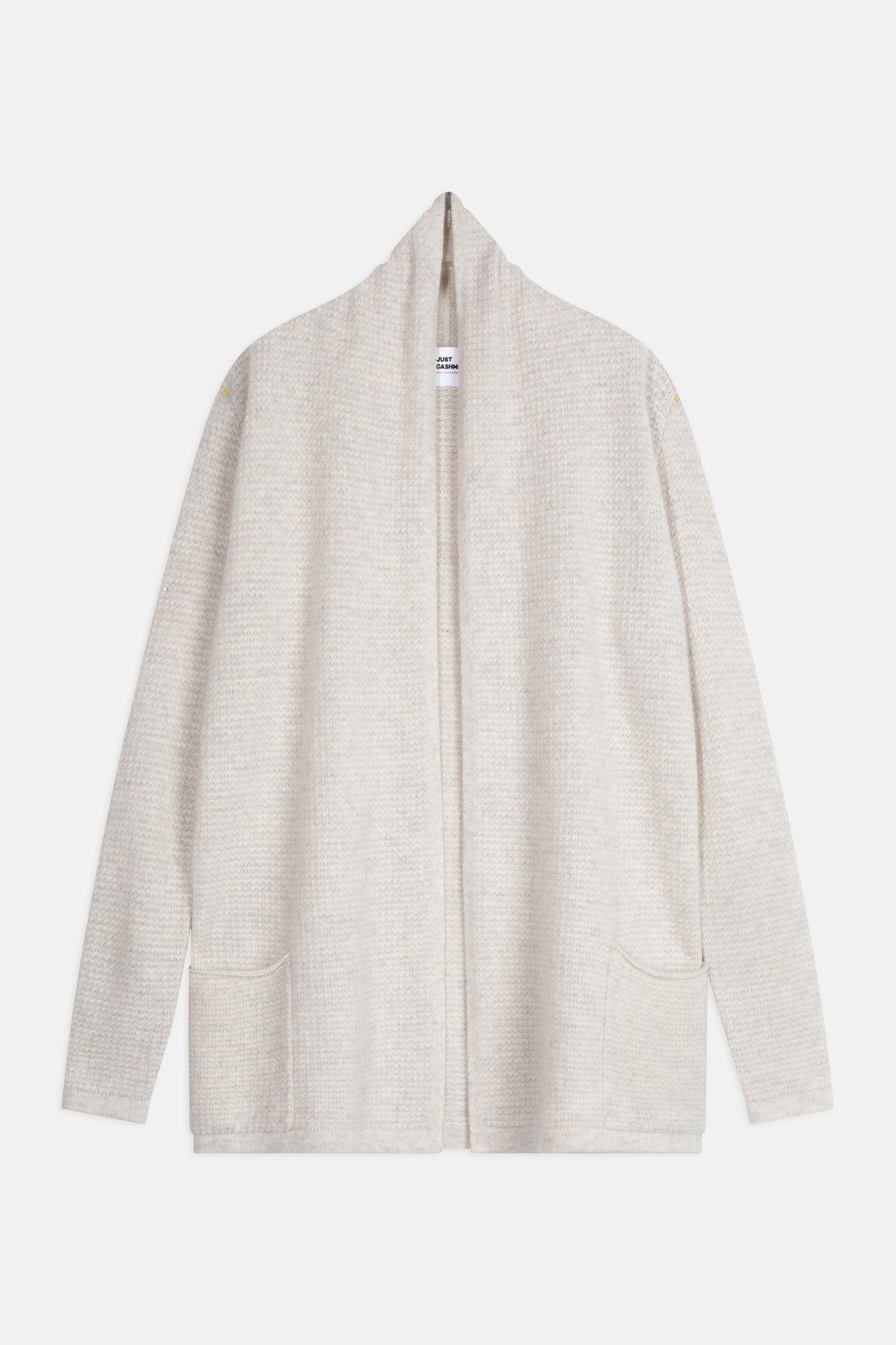 tarapoto veste col châle gris perle chiné