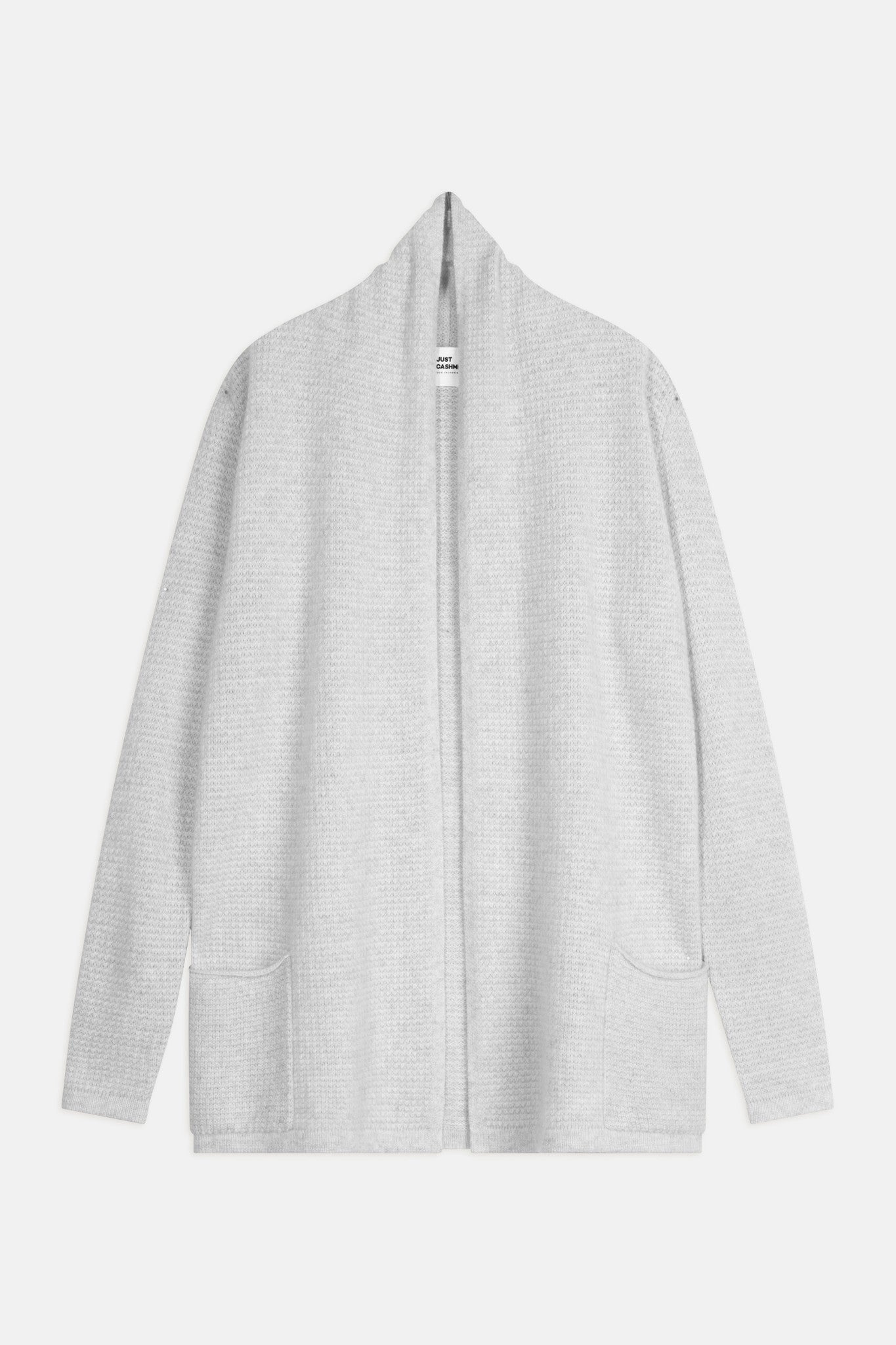 tarapoto veste col châle gris perle chiné