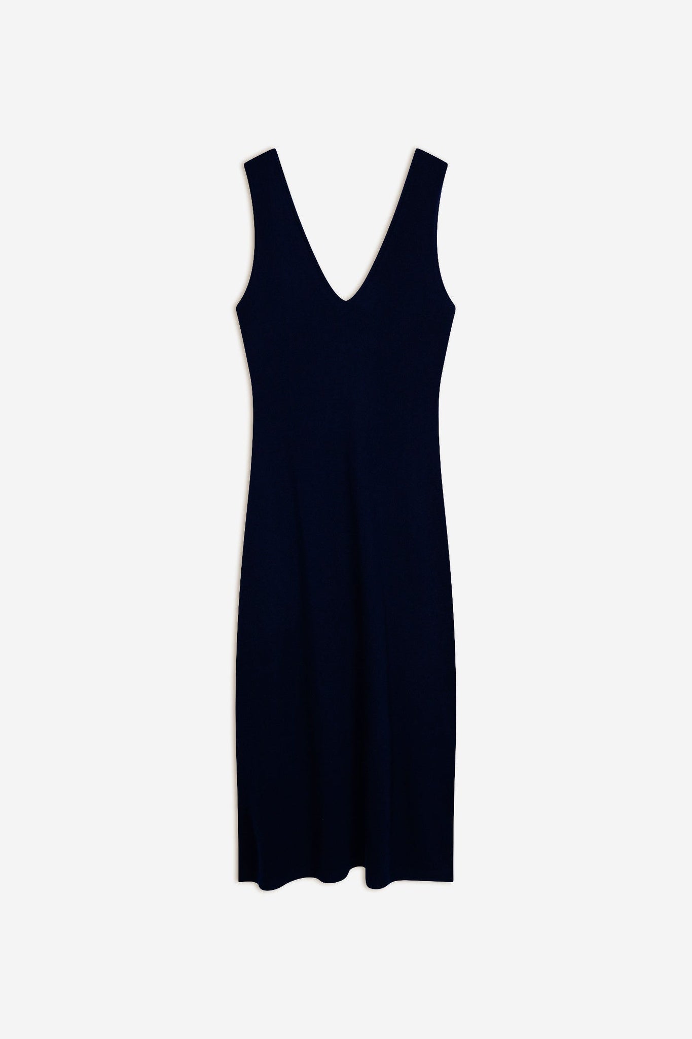 TESSA robe col v devant et dos sans manches navy