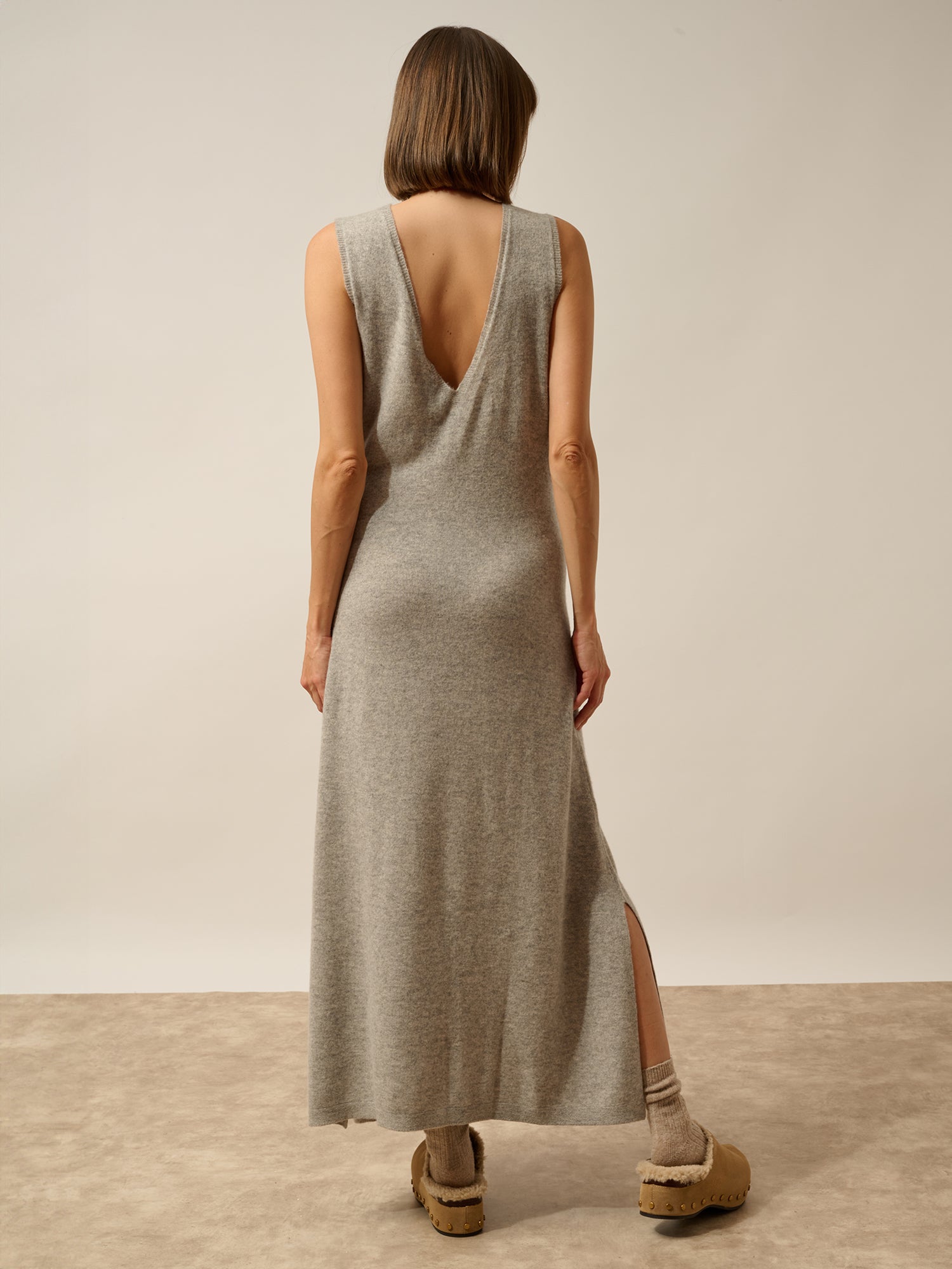 TESSA robe col v nuage chiné