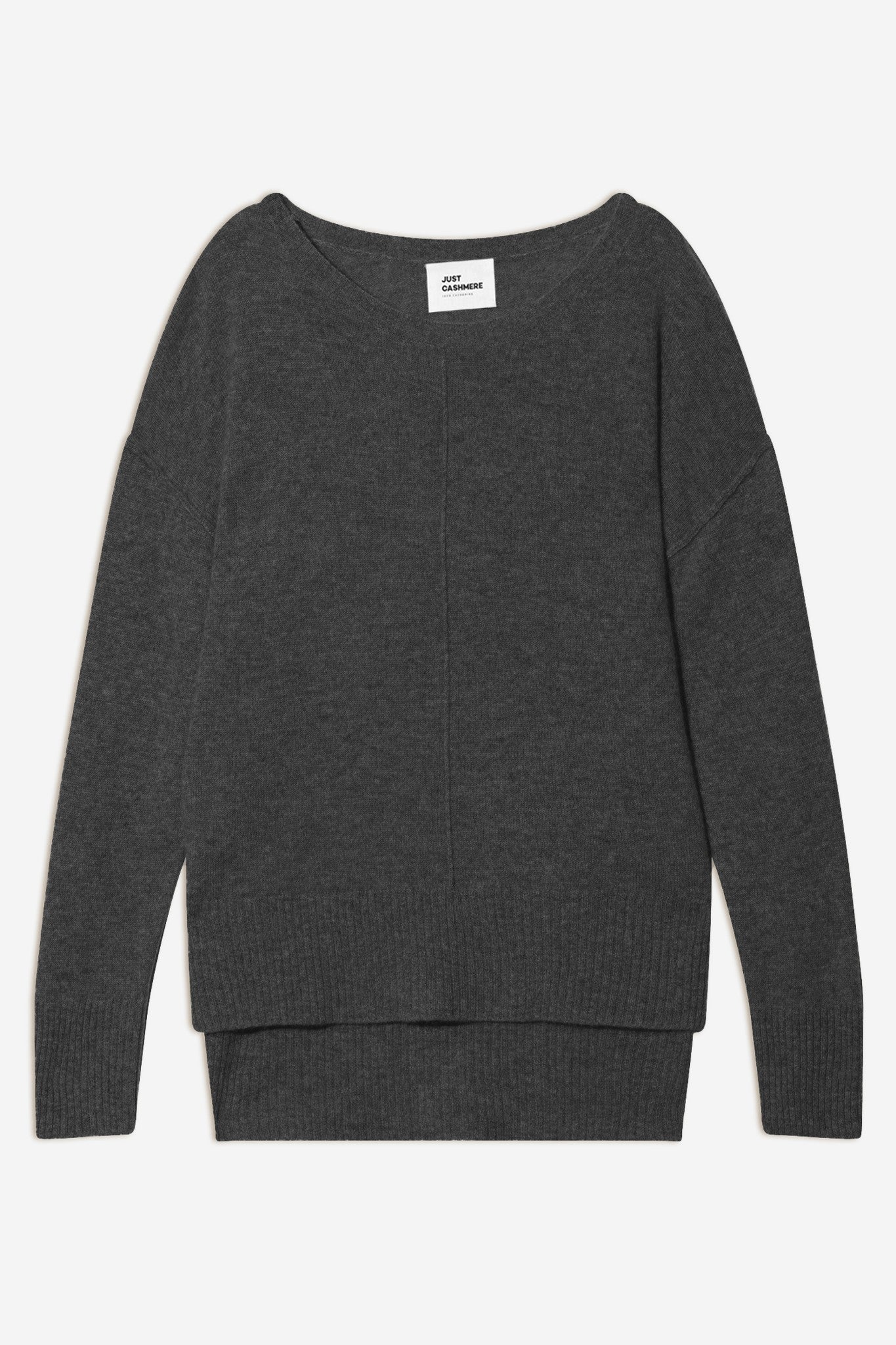 tess pull col rond anthracite chiné