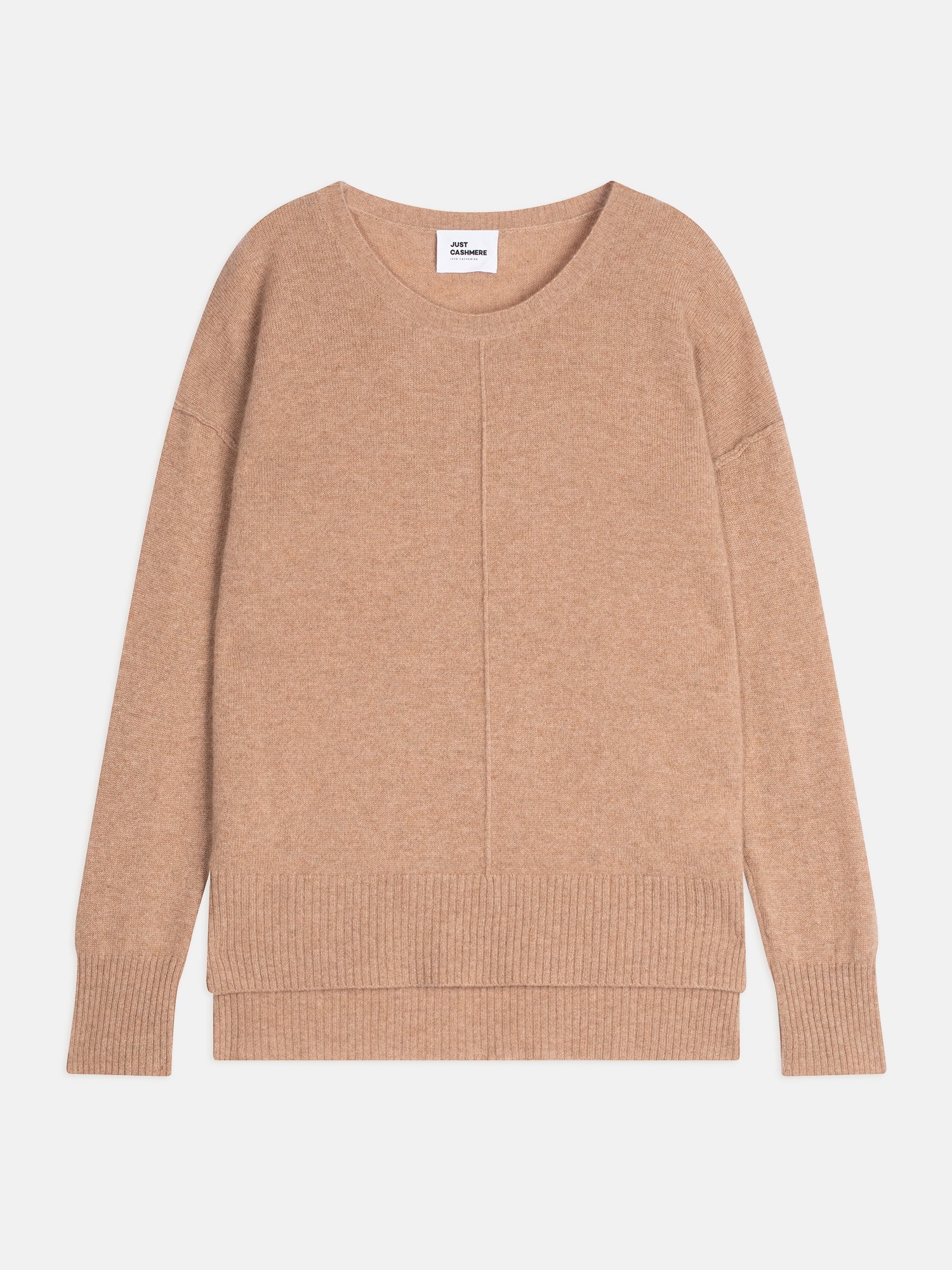TESS pull col rond camel chiné
