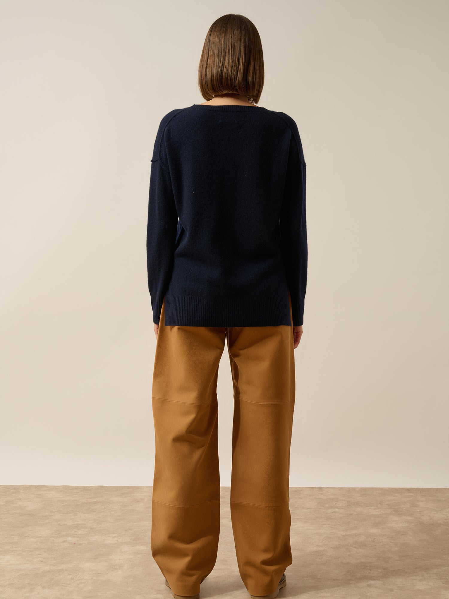 TESS pull col rond navy