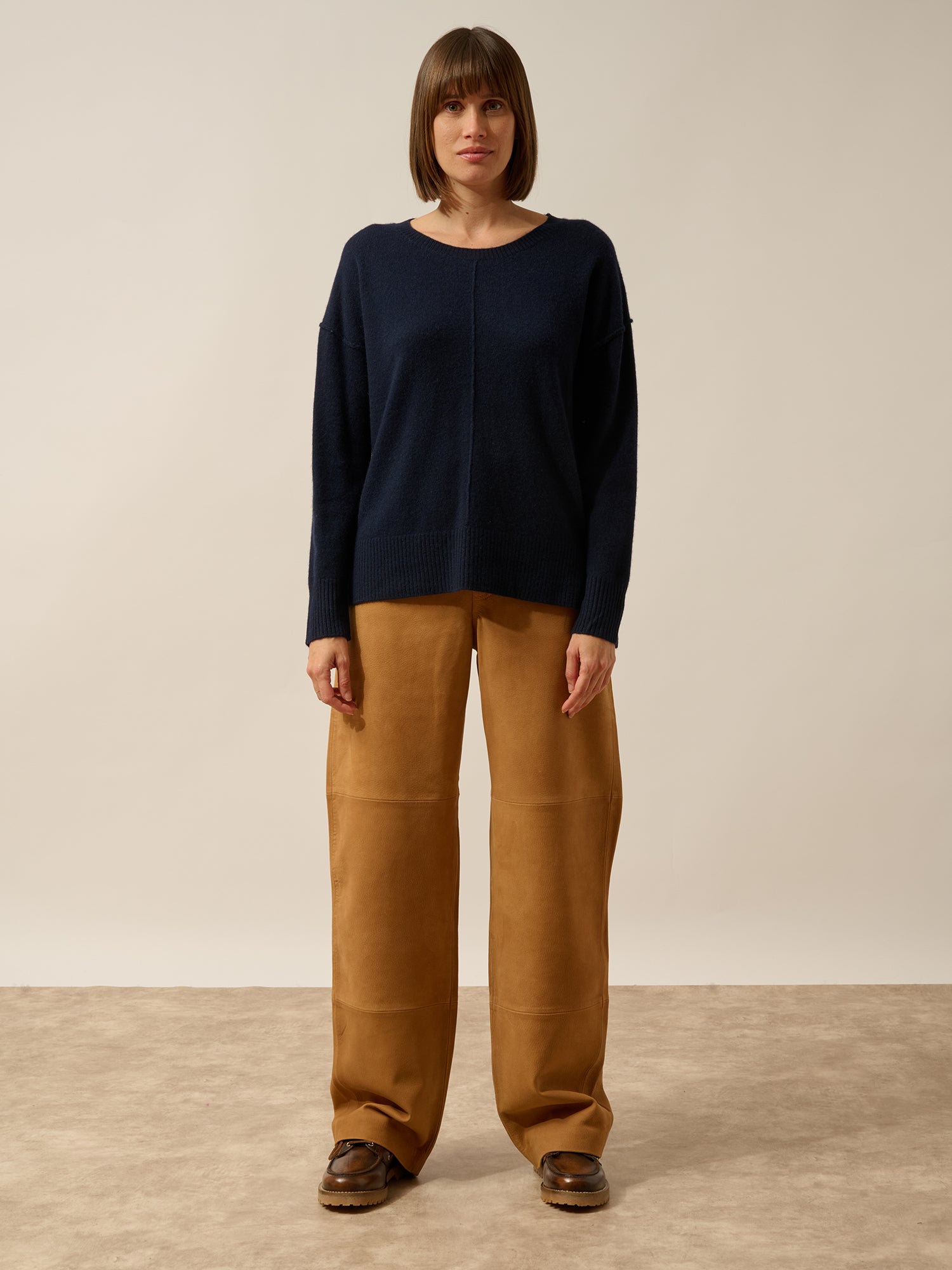 TESS pull col rond navy