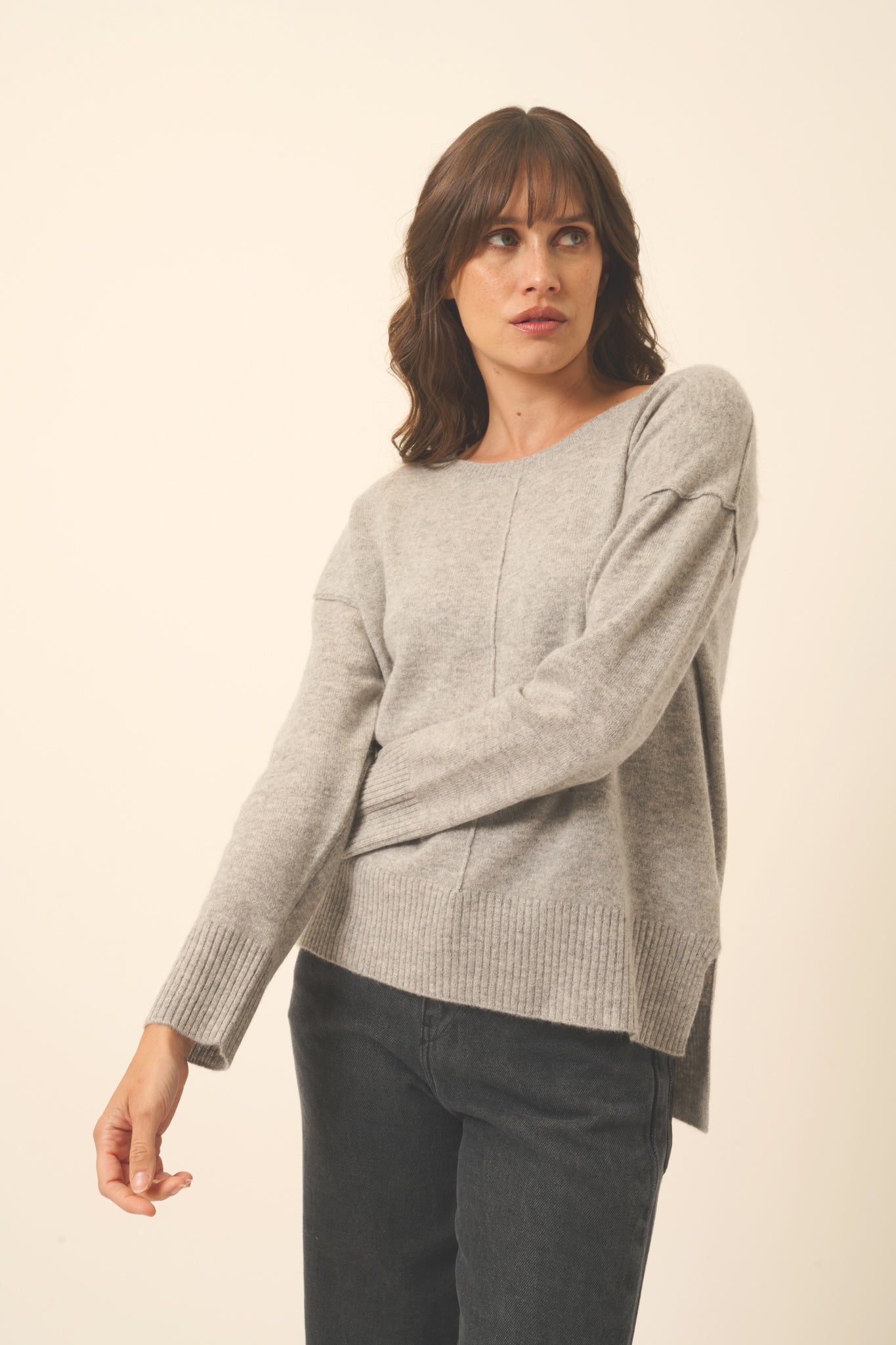 TESS nuage chiné round-neck sweater