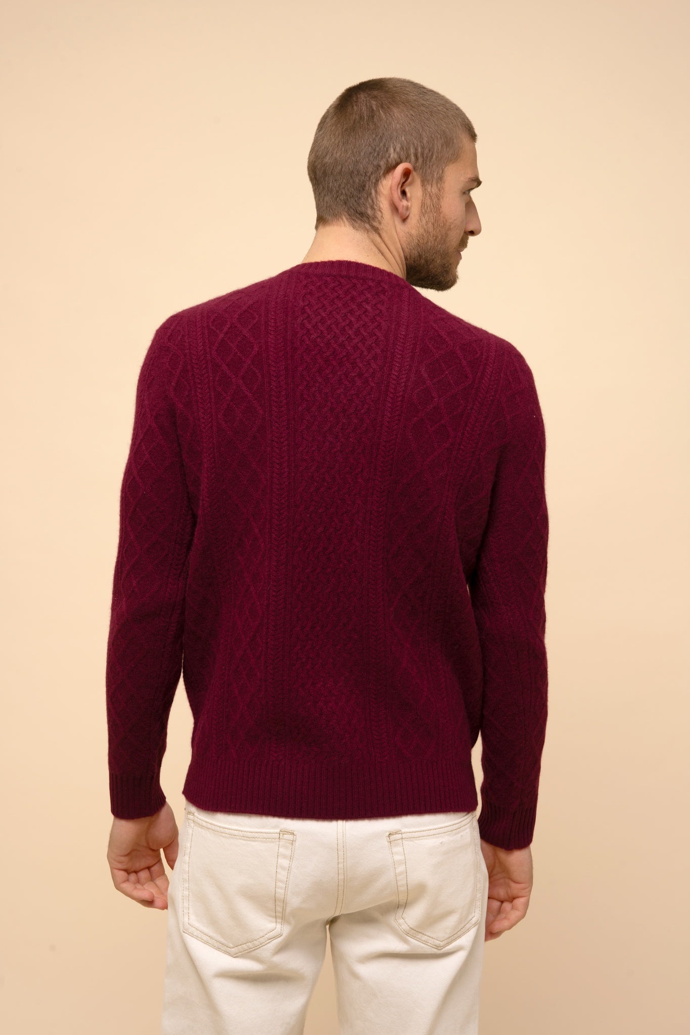 THURID pull col rond bordeaux