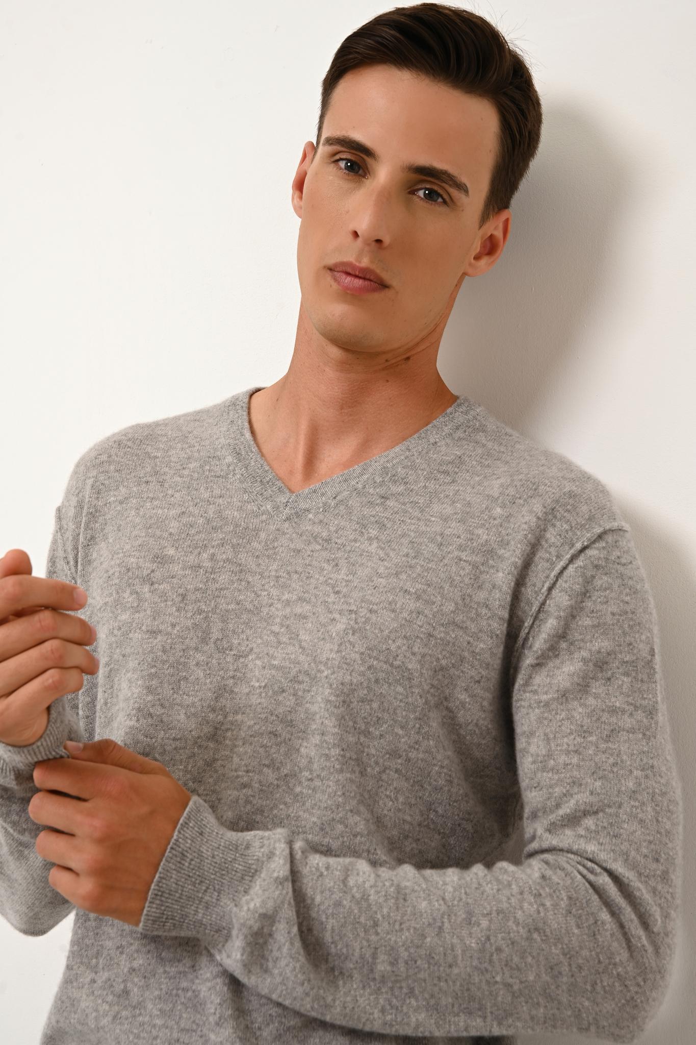 TOM pull col v nuage chiné