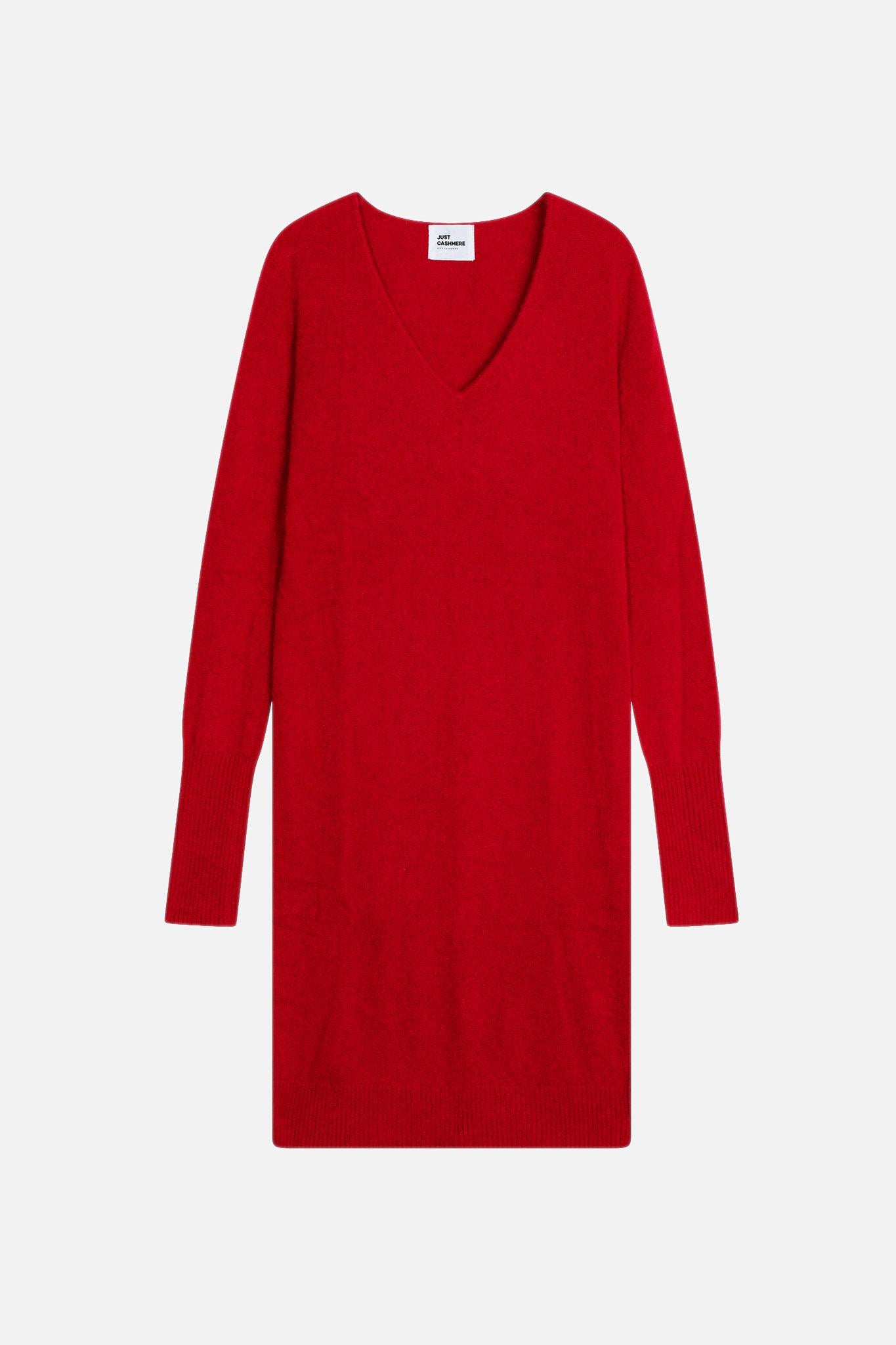 TRACY robe col v rouge