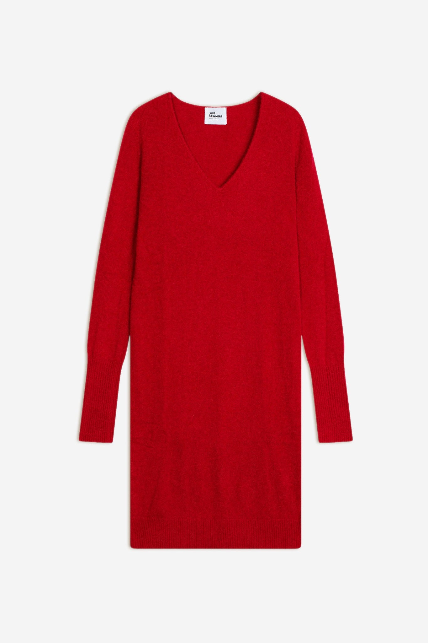 tracy robe col v rouge